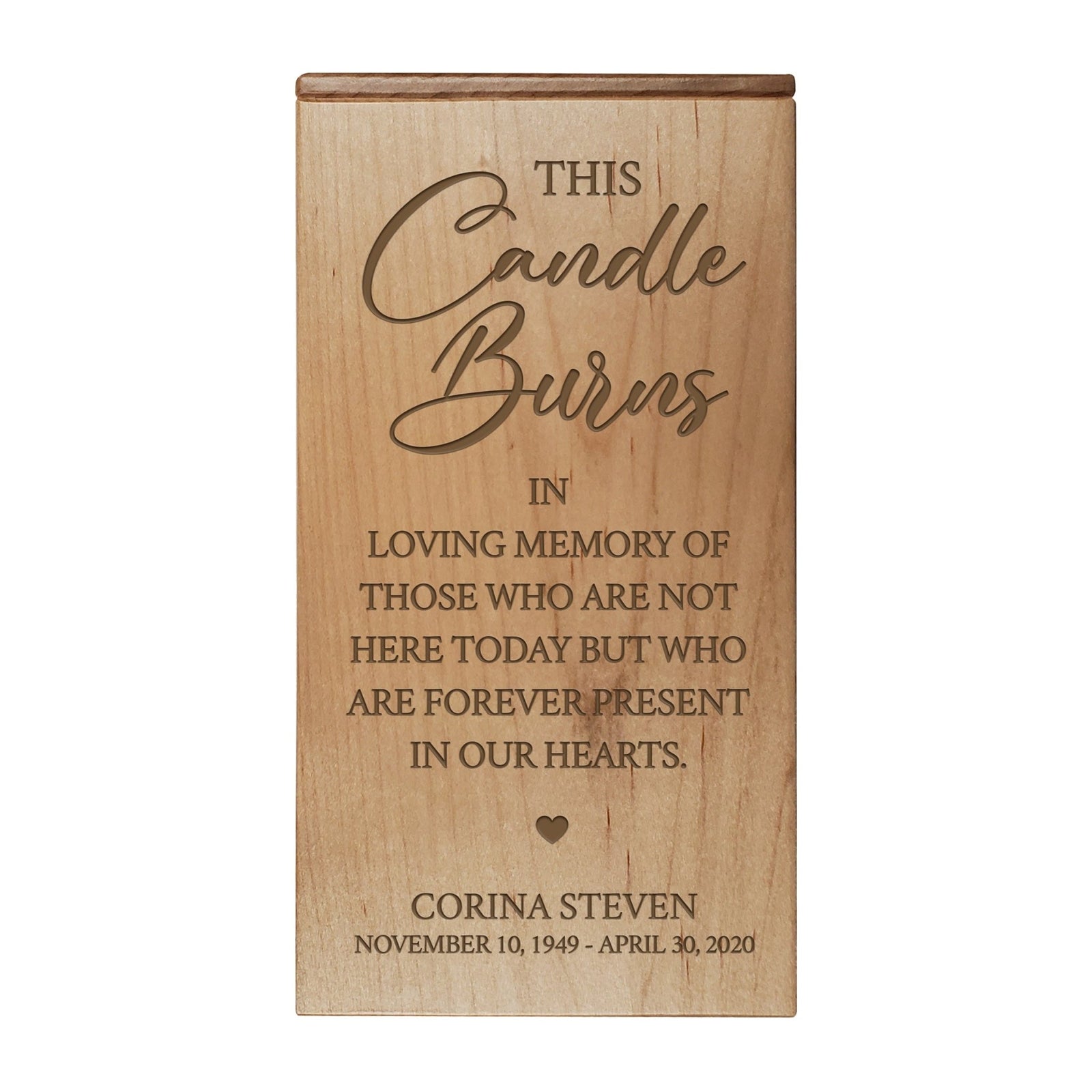 Custom Memorial Wooden Keepsake Urn Box for Human Ashes