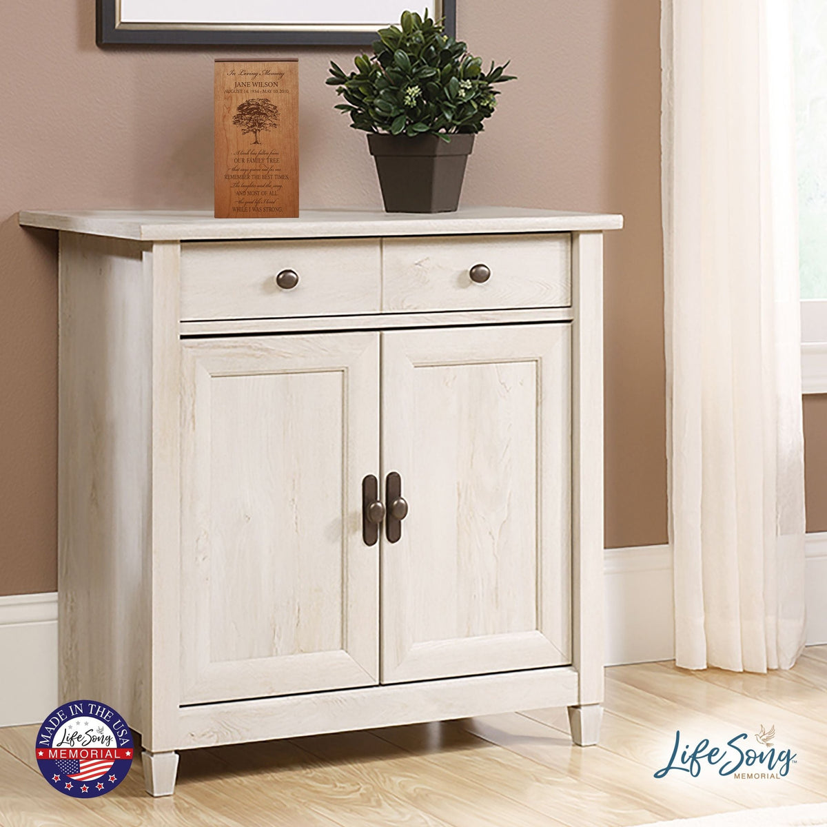 Personalized Memorial Wooden Keepsake Urn for Human Ashes