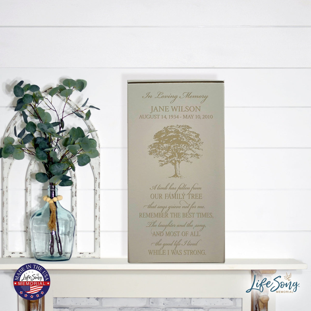 Personalized Memorial Wooden Keepsake Urn for Human Ashes