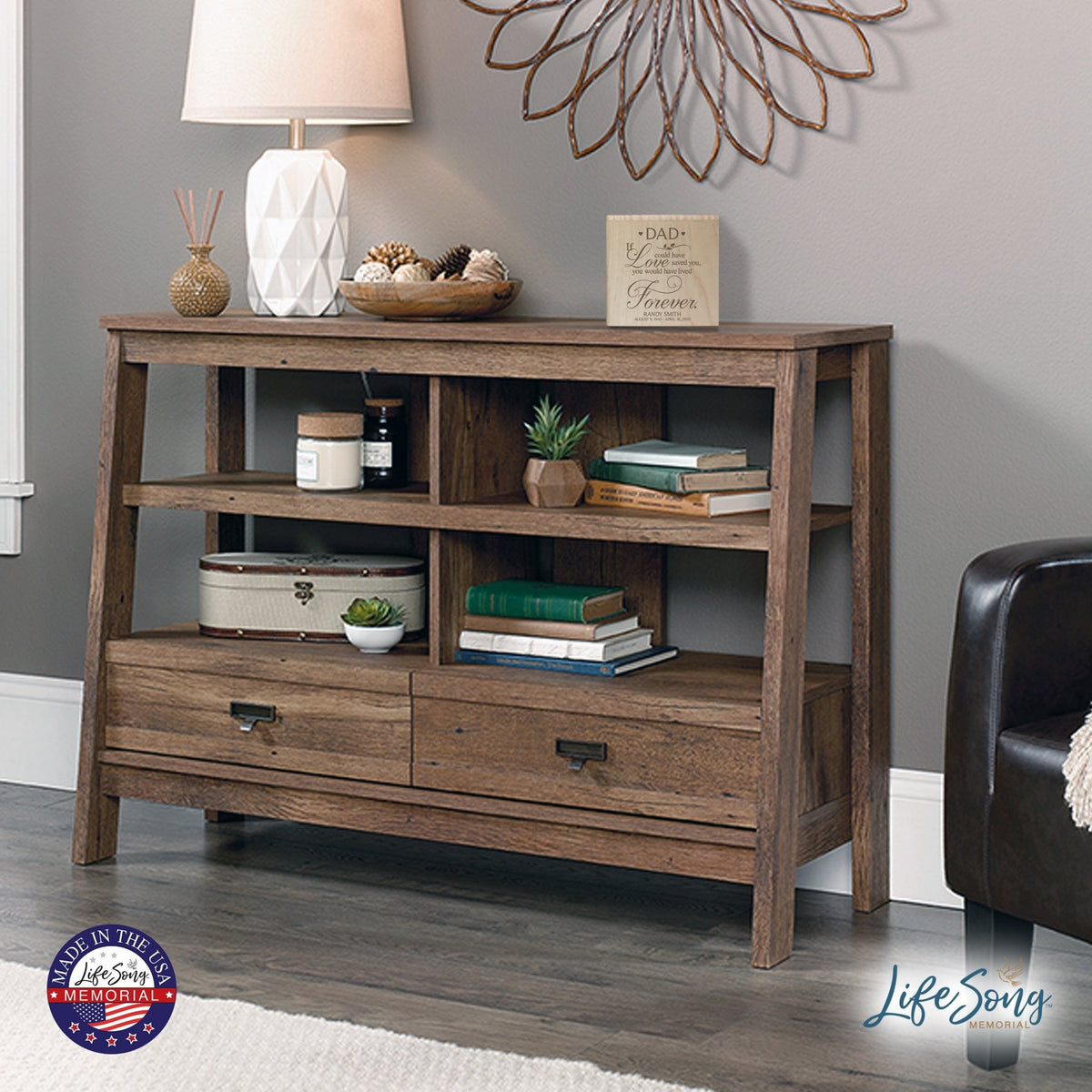 Custom Memorial Wooden Keepsake Urn Box for Dad