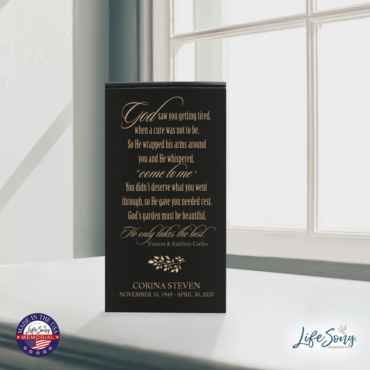 Personalized Wooden Urn Box for Cherished Keepsakes