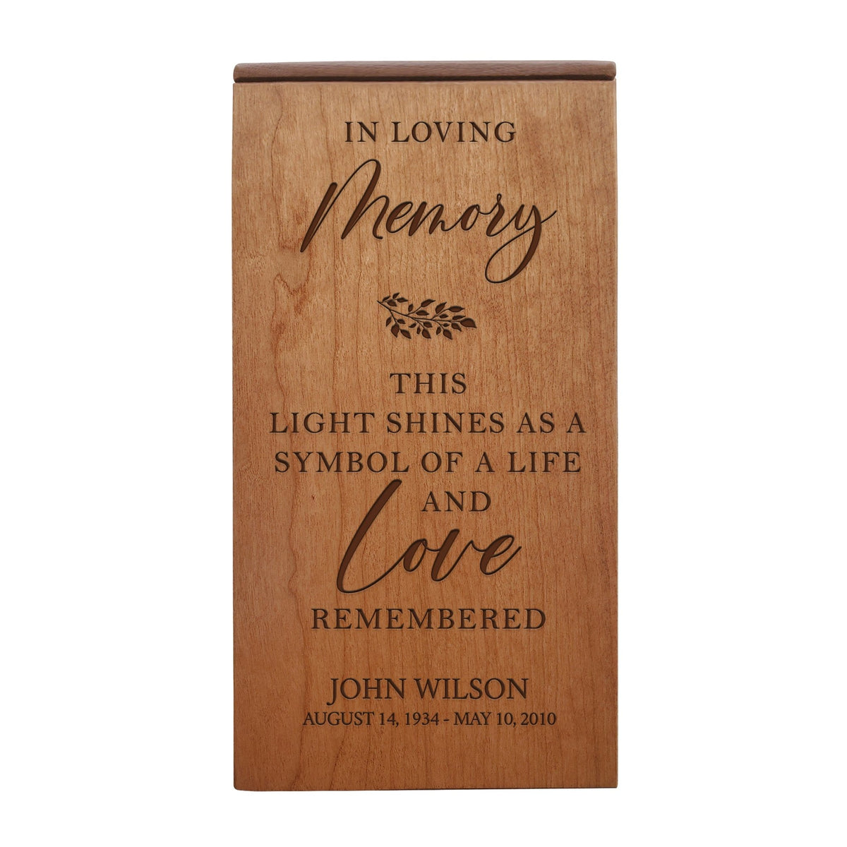 Funeral Wooden Keepsake Urn Box for Funeral Service
