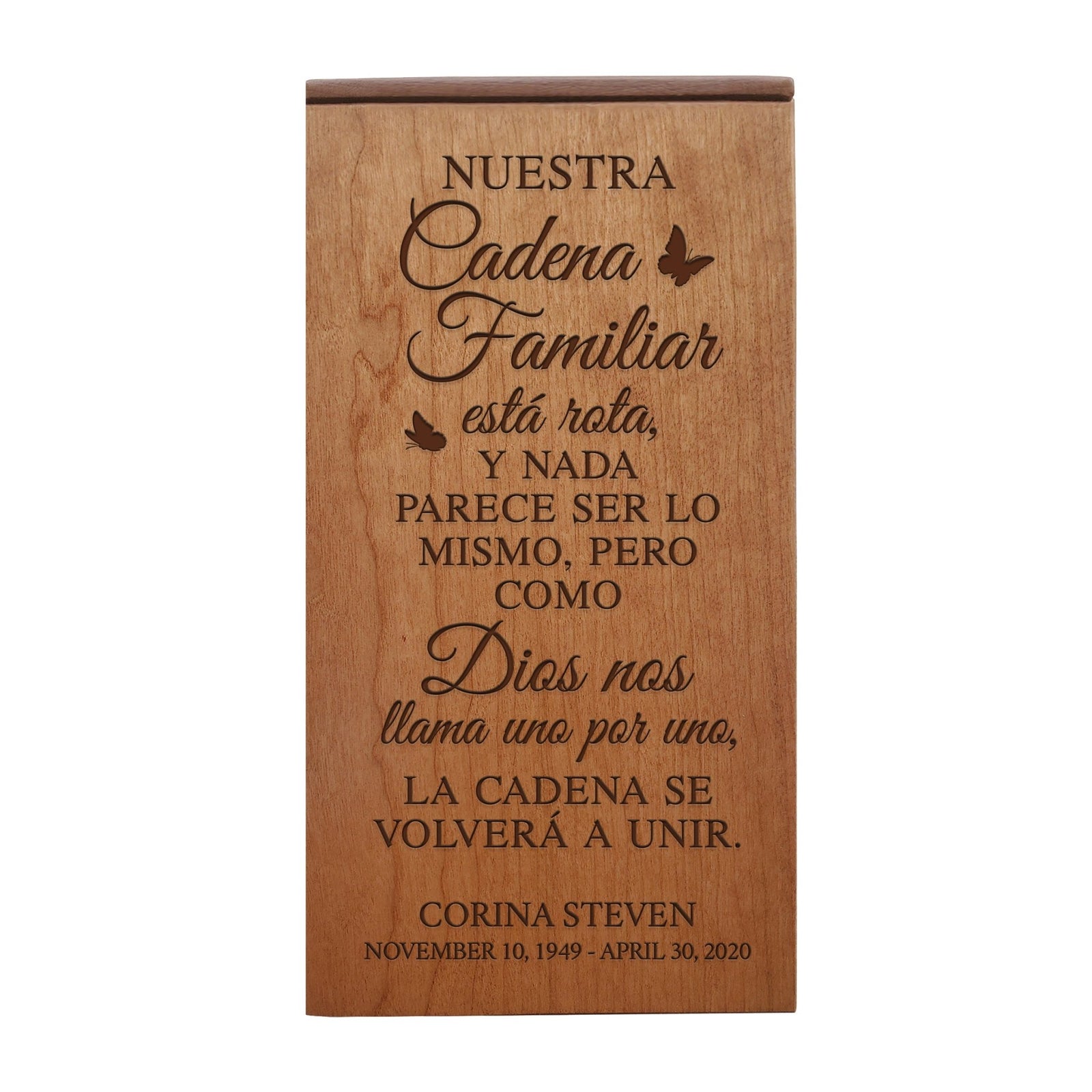 Custom Memorial Handcrafted Wooden Keepsake Urn Box