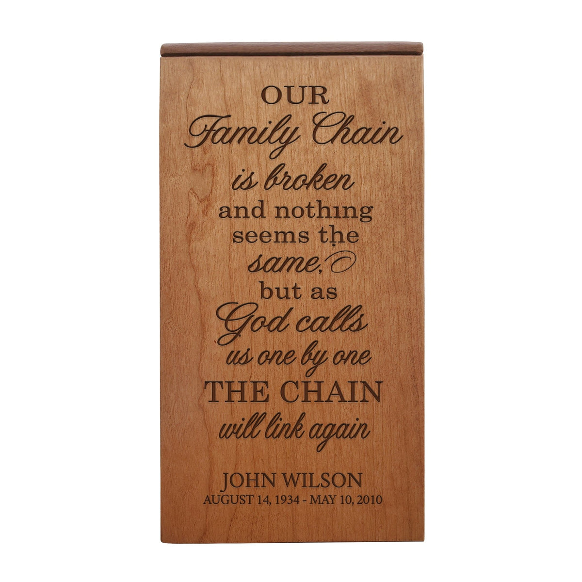  Memorial Engraved Wooden Keepsake Box for Beloved Memories