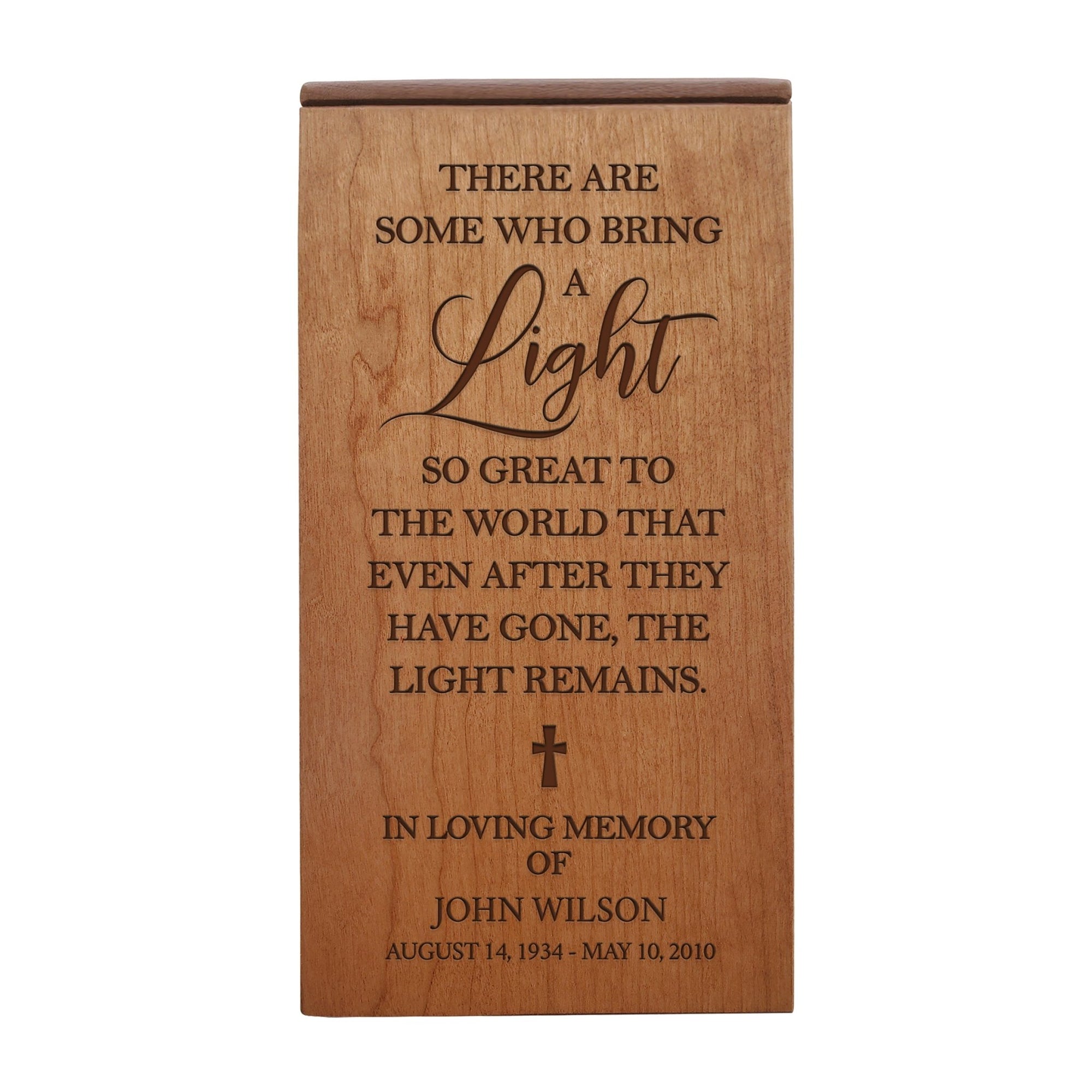 Custom Engraved Memorial Keepsake Urn Box holds 100 cu in of Ashes There Are Some Who Bring - LifeSong Milestones