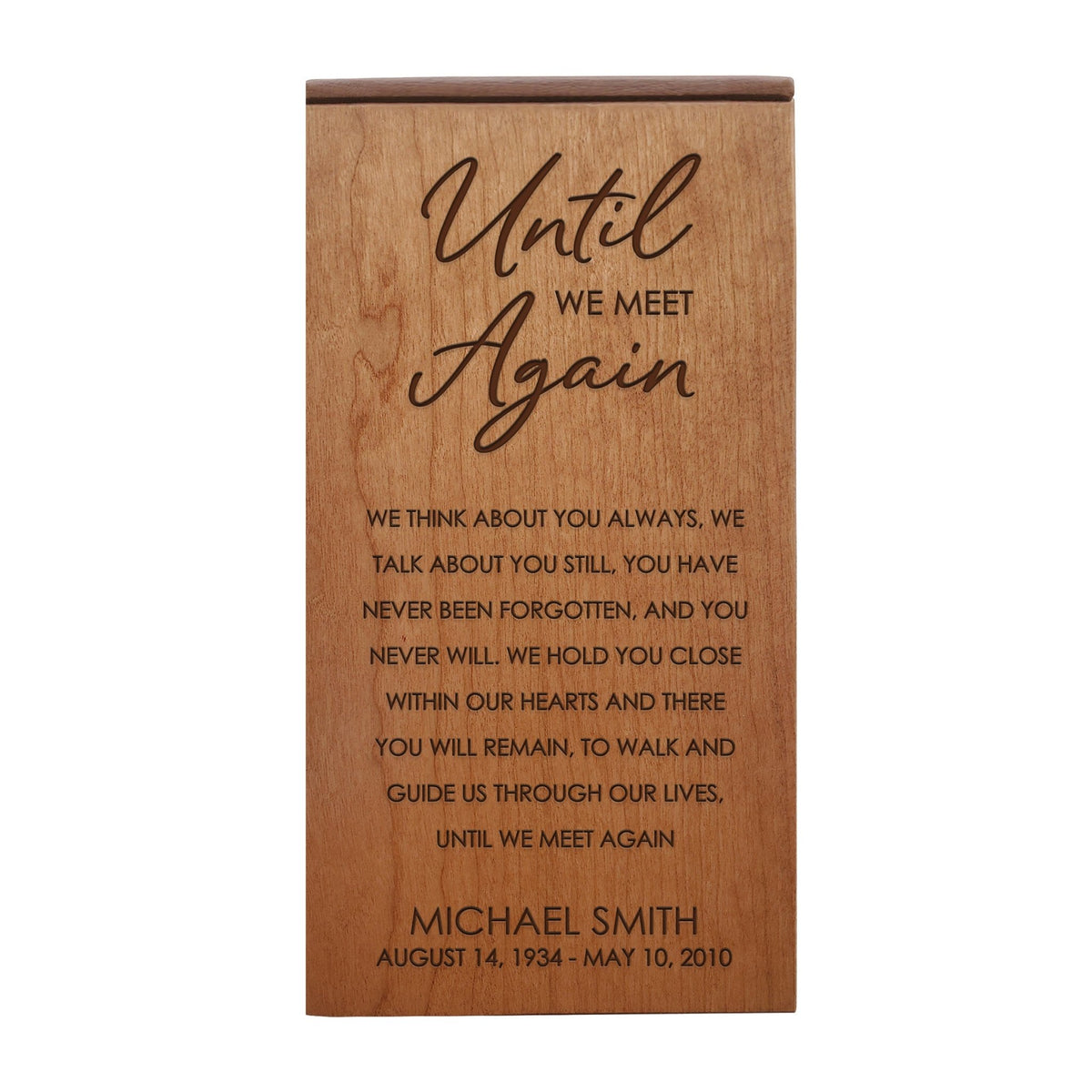  Memorial Engraved Wooden Keepsake Box for Beloved Memories