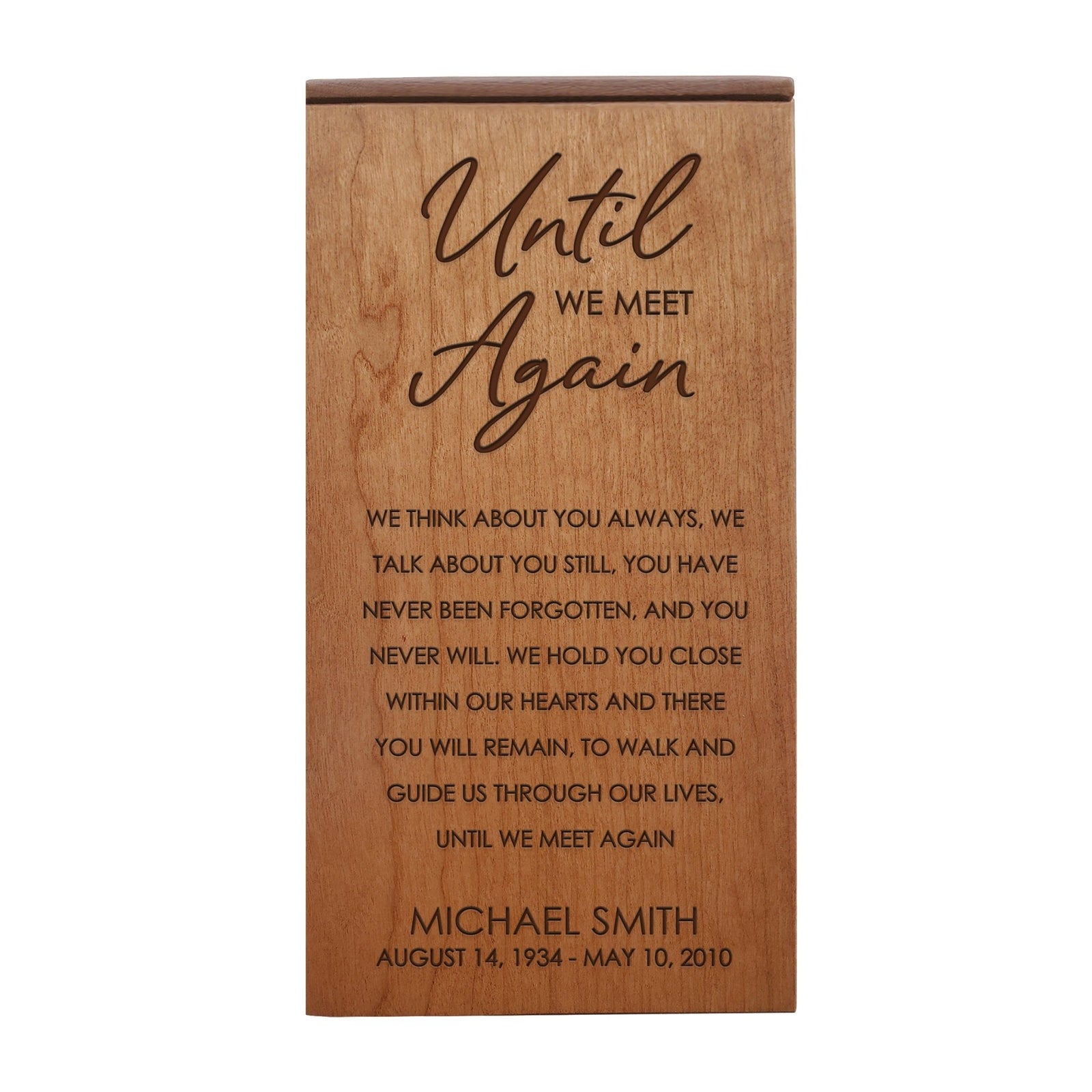  Memorial Engraved Wooden Keepsake Box for Beloved Memories