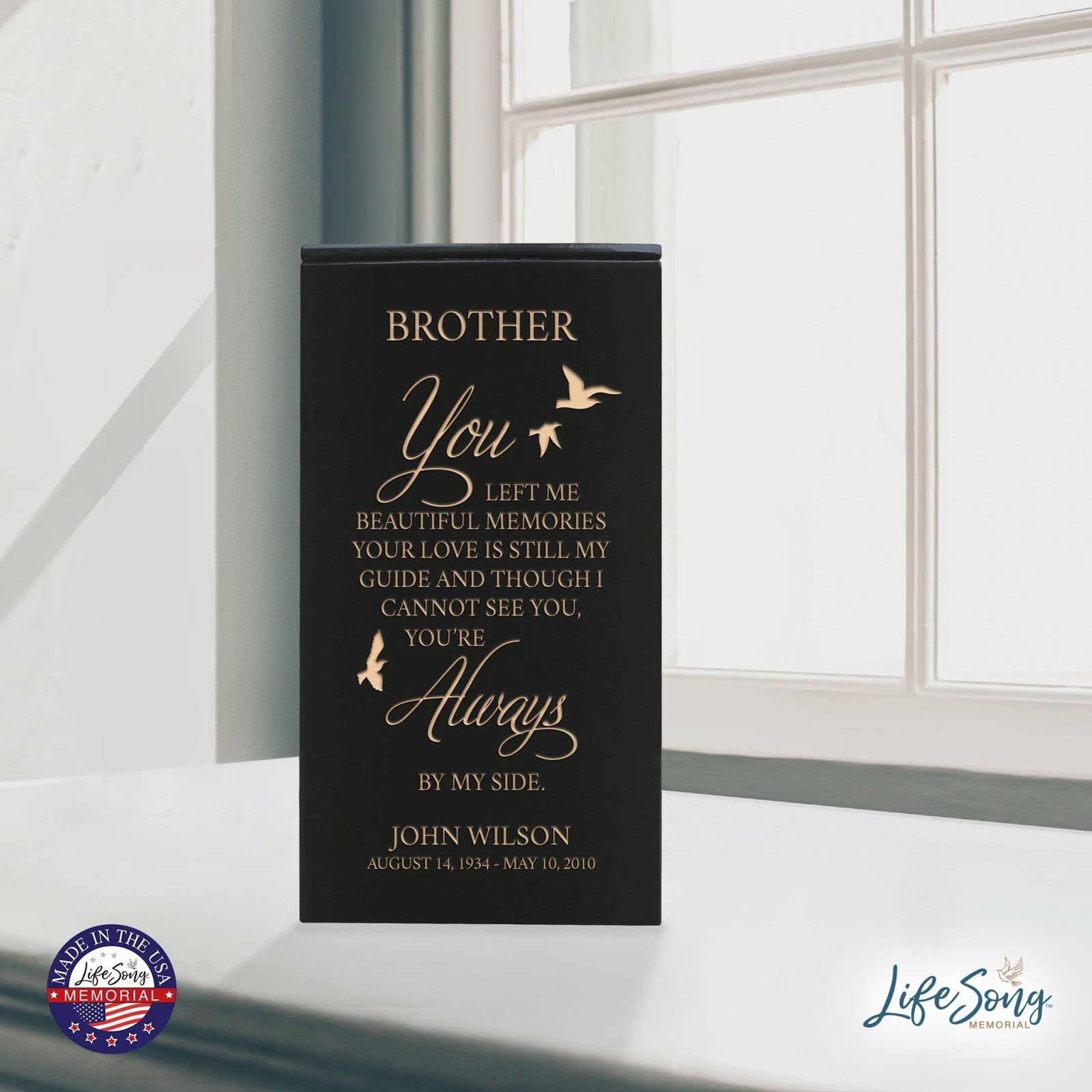  Memorial Engraved Wooden Keepsake Box for Beloved Memories