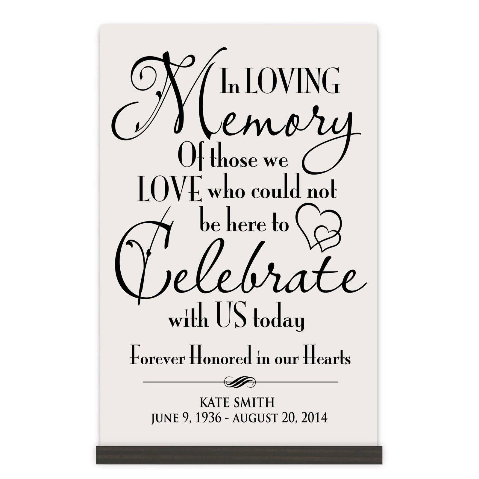 Custom Engraved Memorial Wooden Wall Plaque Forever Honored 8x12 - LifeSong Milestones