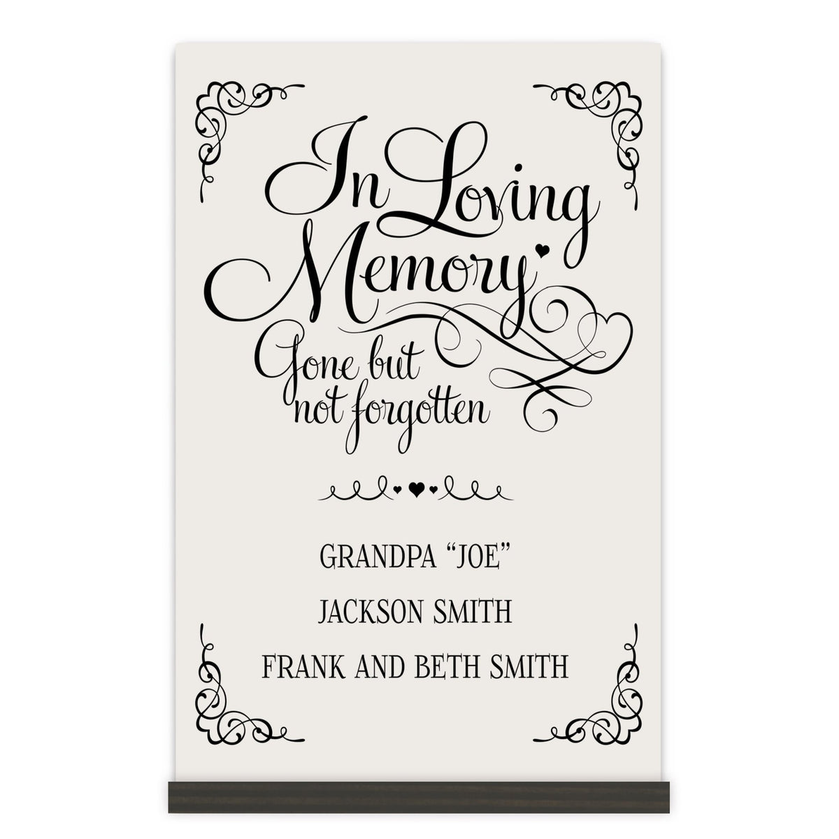 Custom Engraved Memorial Wooden Wall Plaque Gone But Not Forgotten 8x12 - LifeSong Milestones