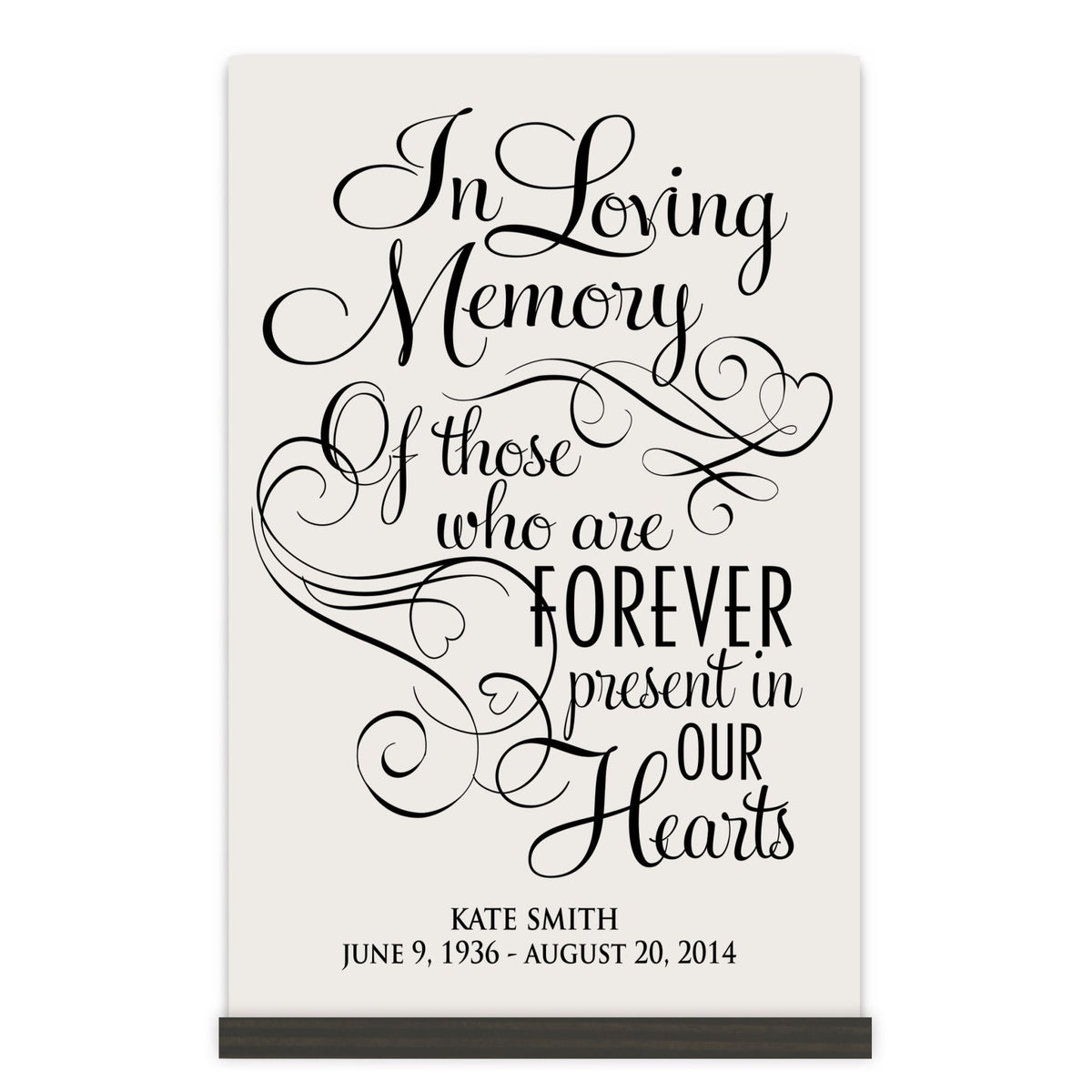 Custom Engraved Memorial Wooden Wall Plaque In Loving Memory 8x12 - LifeSong Milestones