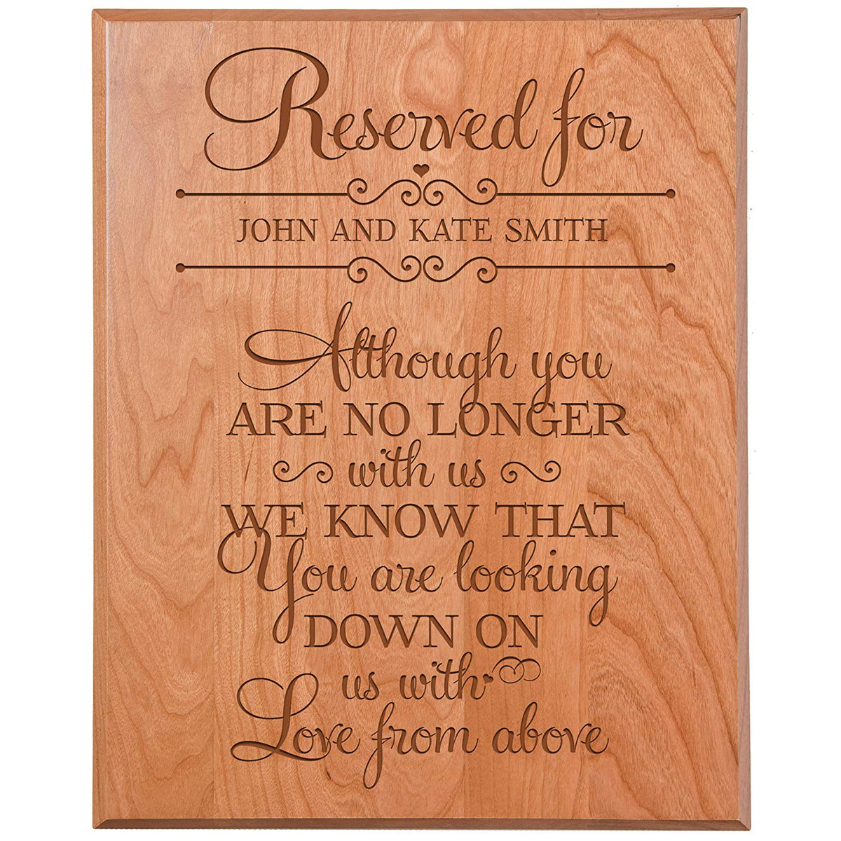 Custom Engraved Memorial Wooden Wall Plaque Looking Down On Us 12x15 - LifeSong Milestones