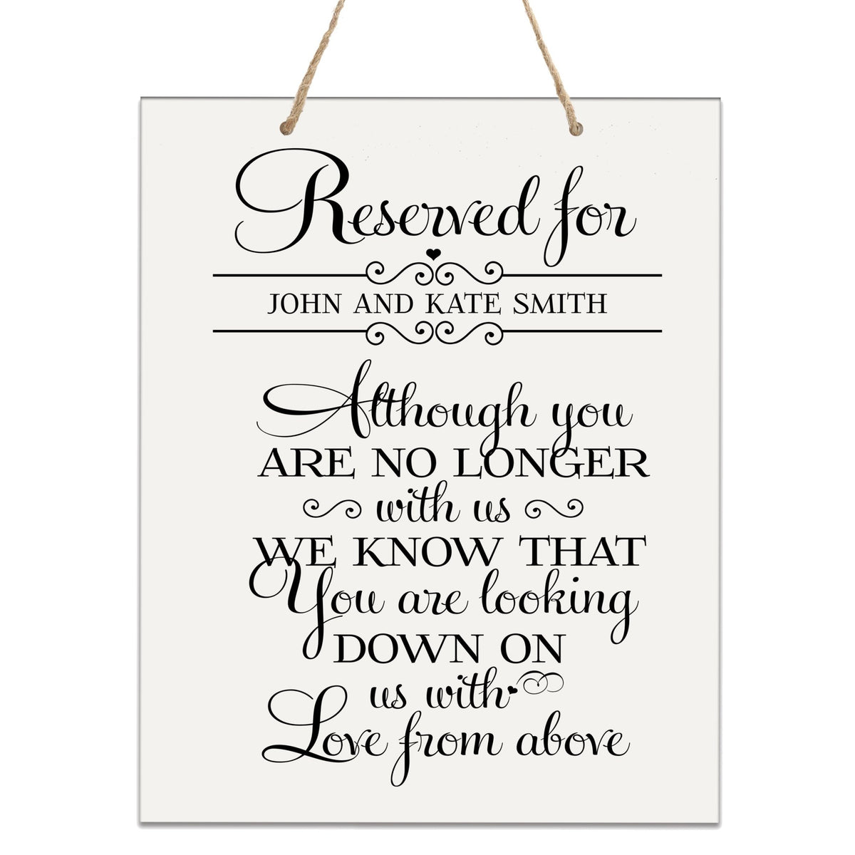 Custom Engraved Memorial Wooden Wall Plaque No Longer With Us 12x15 - LifeSong Milestones