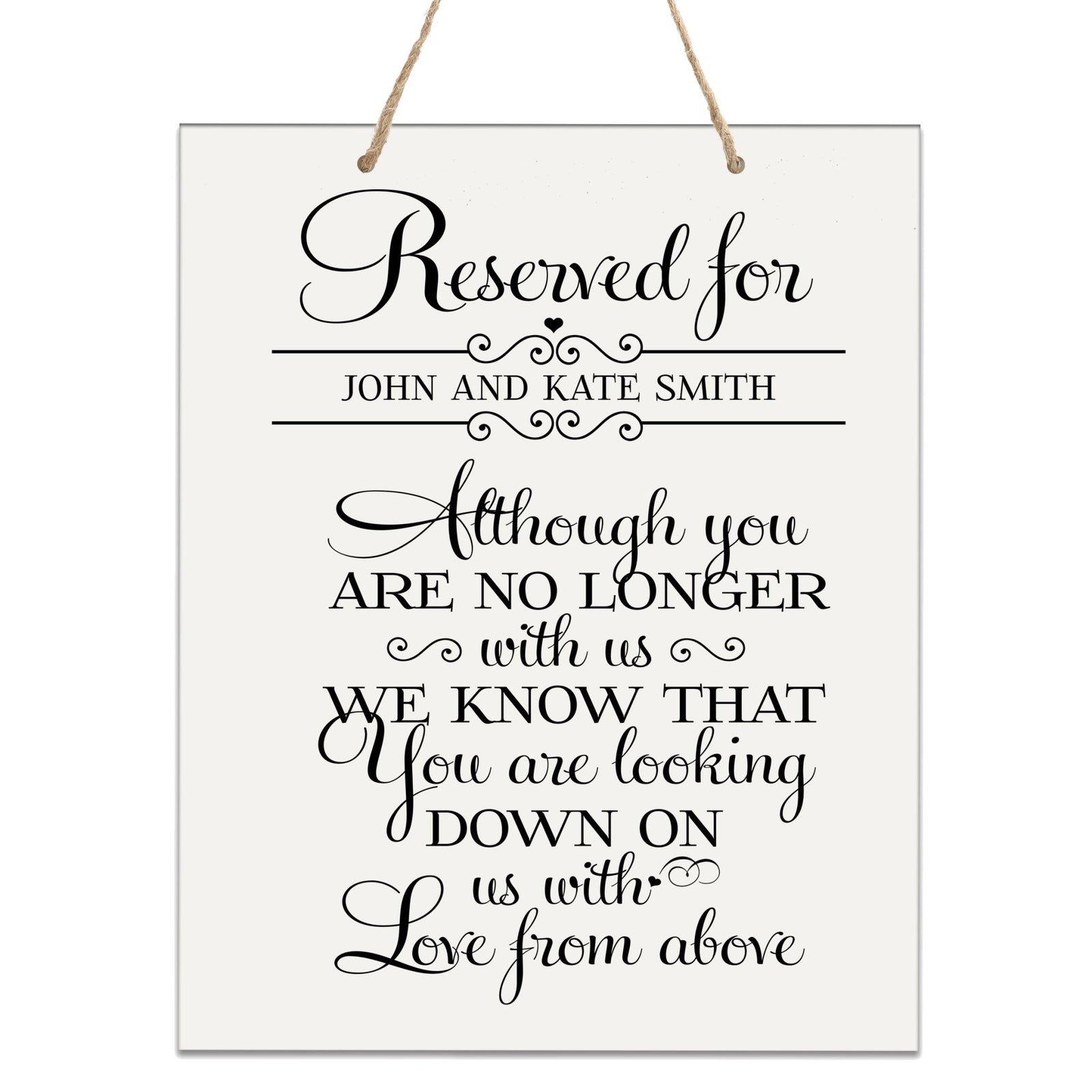 Custom Engraved Memorial Wooden Wall Plaque No Longer With Us 12x15 - LifeSong Milestones