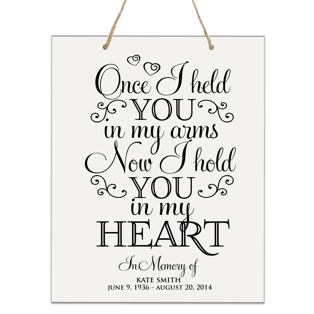 Custom Engraved Memorial Wooden Wall Plaque Now I Hold 12x15 - LifeSong Milestones