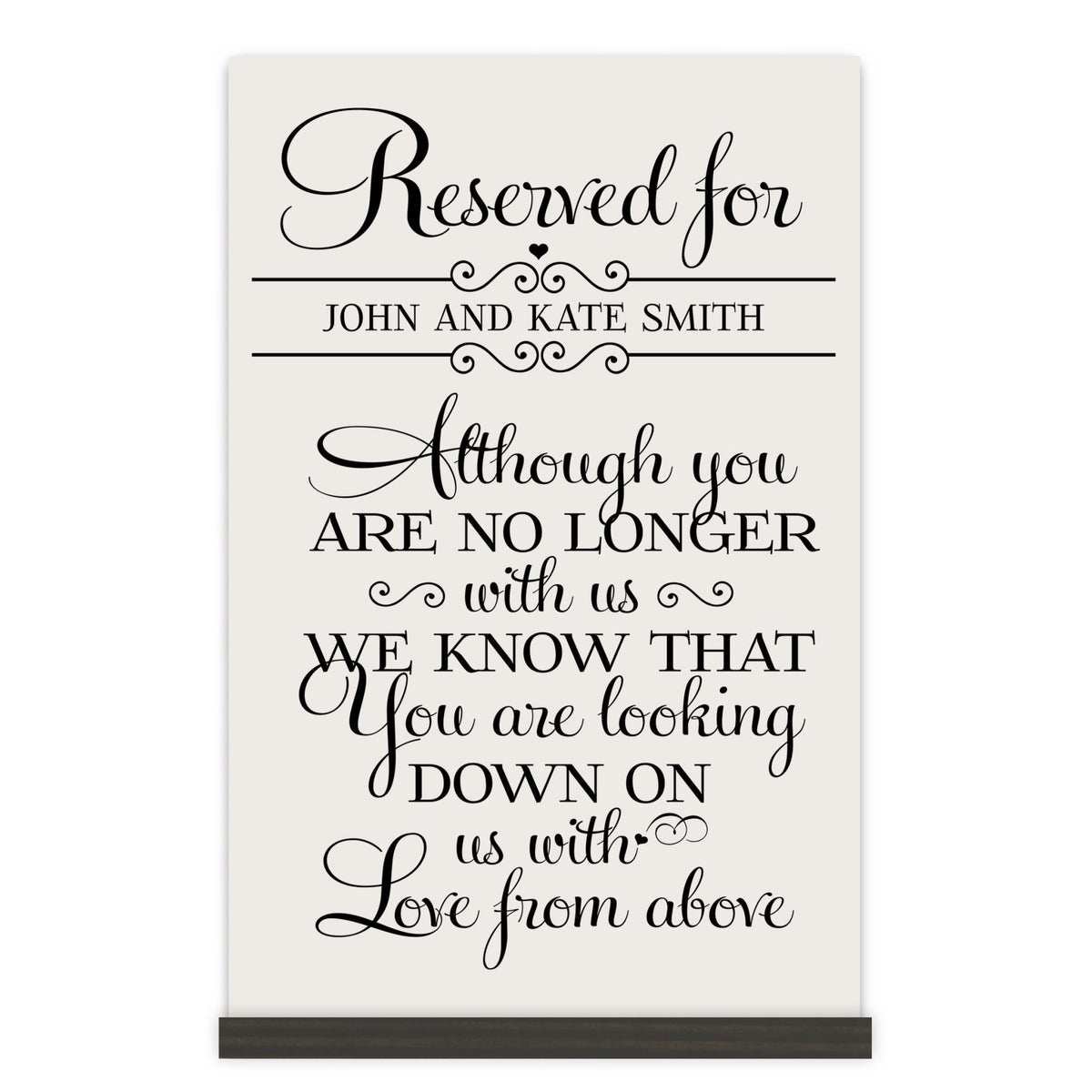 Custom Engraved Memorial Wooden Wall Plaque Reserved For 8x12 - LifeSong Milestones