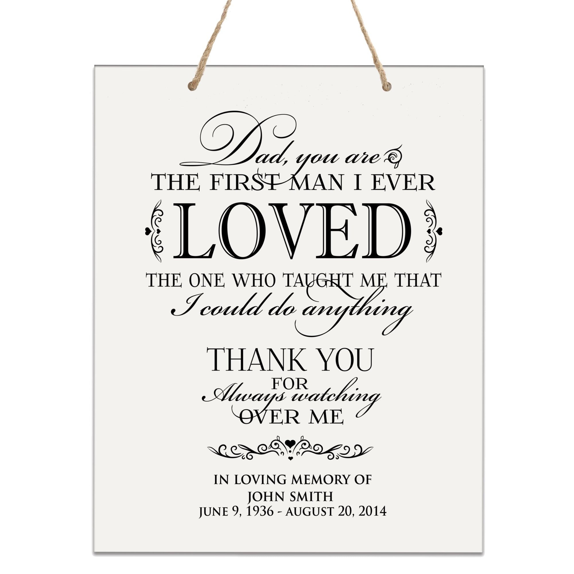 Custom Engraved Memorial Wooden Wall Plaque Thank You For Always 12x15 - LifeSong Milestones
