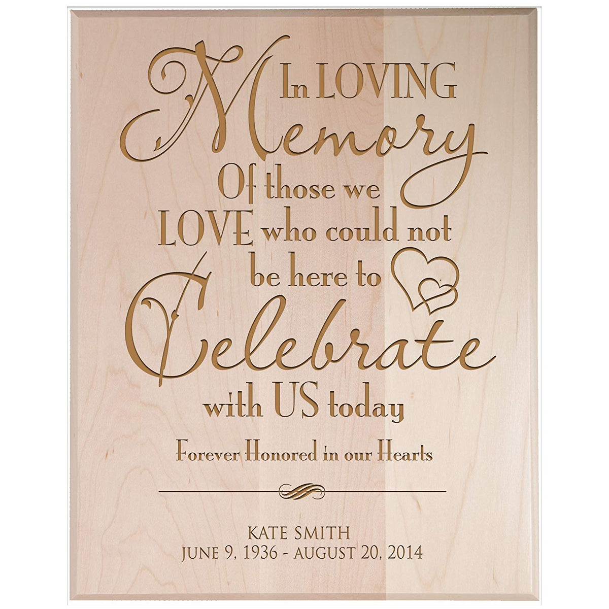Custom Engraved Memorial Wooden Wall Plaque Those Who Could Not Be Here 12x15 - LifeSong Milestones