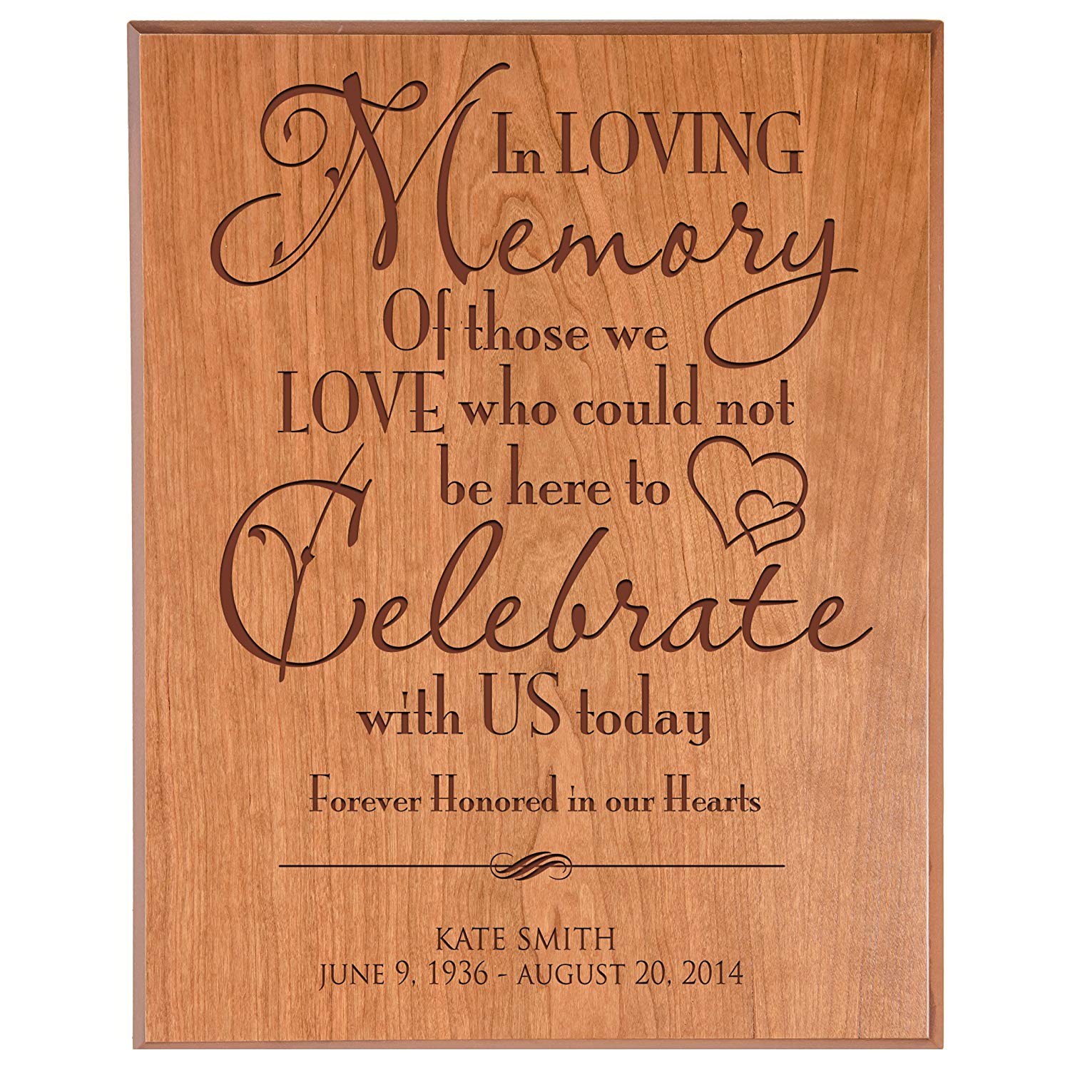 Custom Engraved Memorial Wooden Wall Plaque Those Who Could Not Be Here 12x15 - LifeSong Milestones