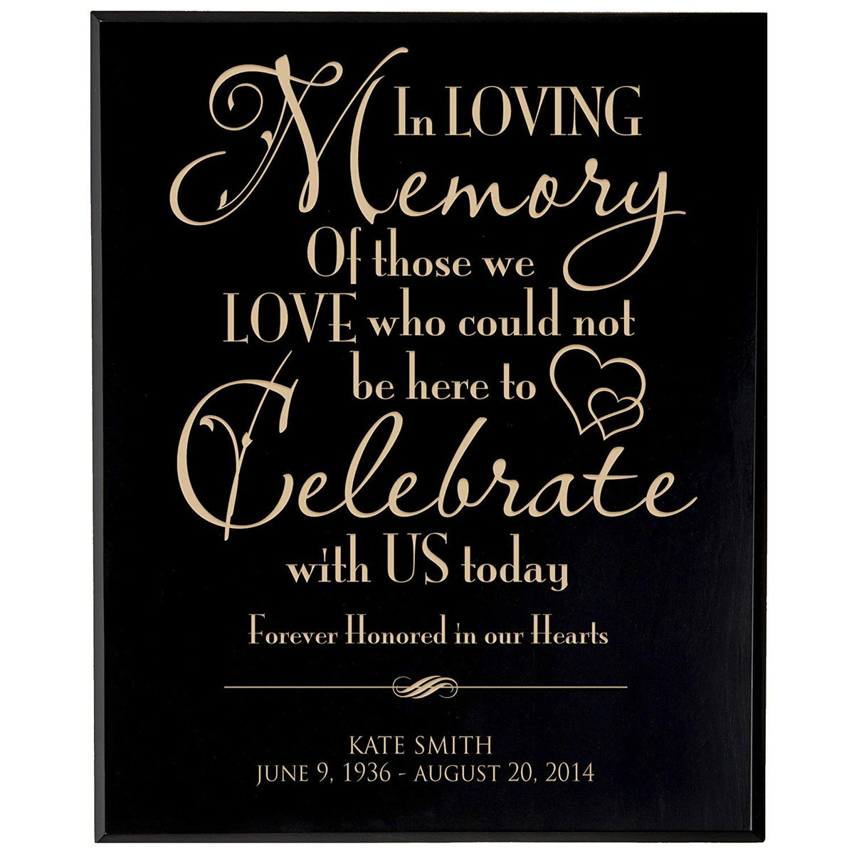 Custom Engraved Memorial Wooden Wall Plaque Those Who Could Not Be Here 12x15 - LifeSong Milestones