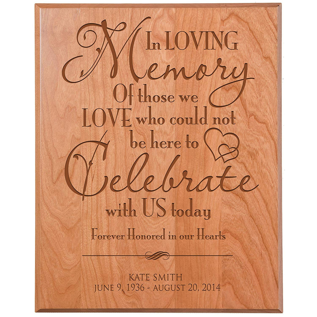 Custom Engraved Memorial Wooden Wall Plaque Those Who Could Not Be Here 12x15 - LifeSong Milestones