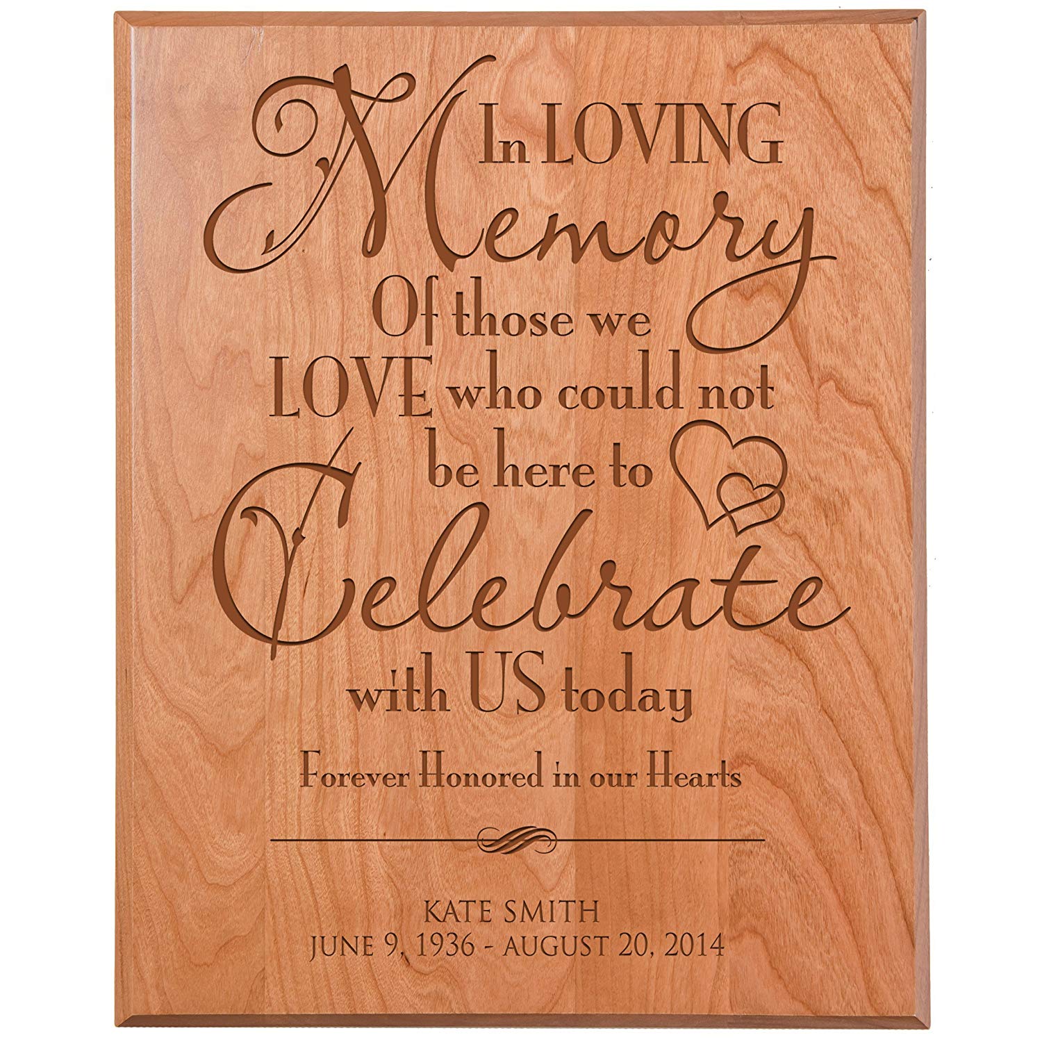Custom Engraved Memorial Wooden Wall Plaque Those Who Could Not Be Here 12x15 - LifeSong Milestones