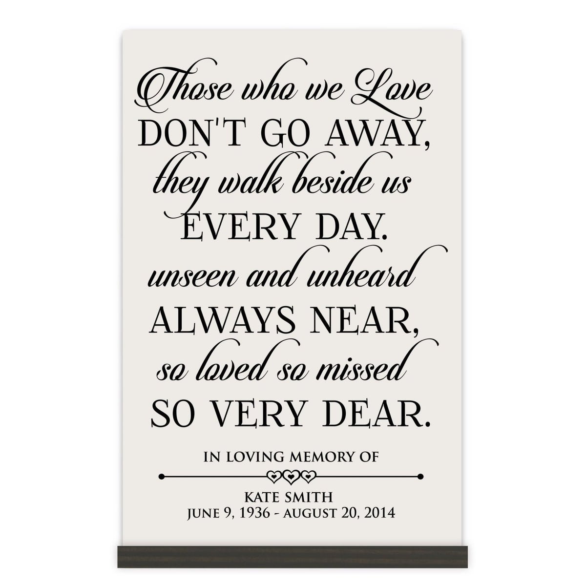 Custom Engraved Memorial Wooden Wall Plaque Those Who We Loved 8x12 - LifeSong Milestones
