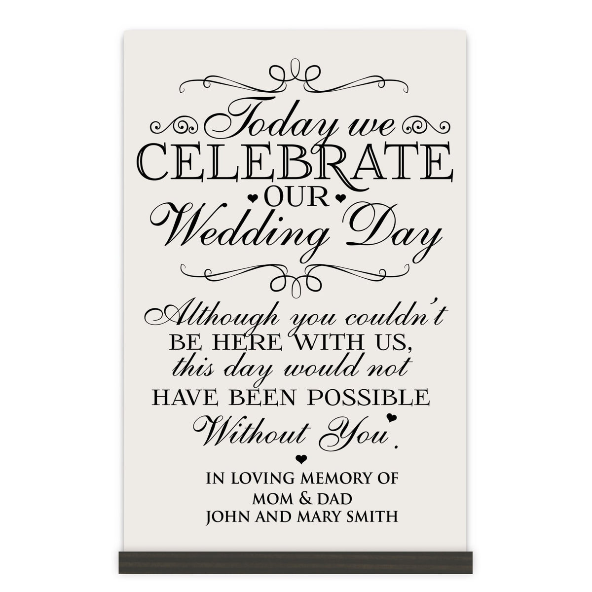 Custom Engraved Memorial Wooden Wall Plaque We Celebrate In Heaven 8x12 - LifeSong Milestones