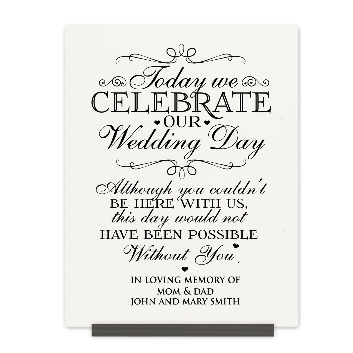 Custom Engraved Memorial Wooden Wall Plaque Without You Is Not Possible 12x15 - LifeSong Milestones