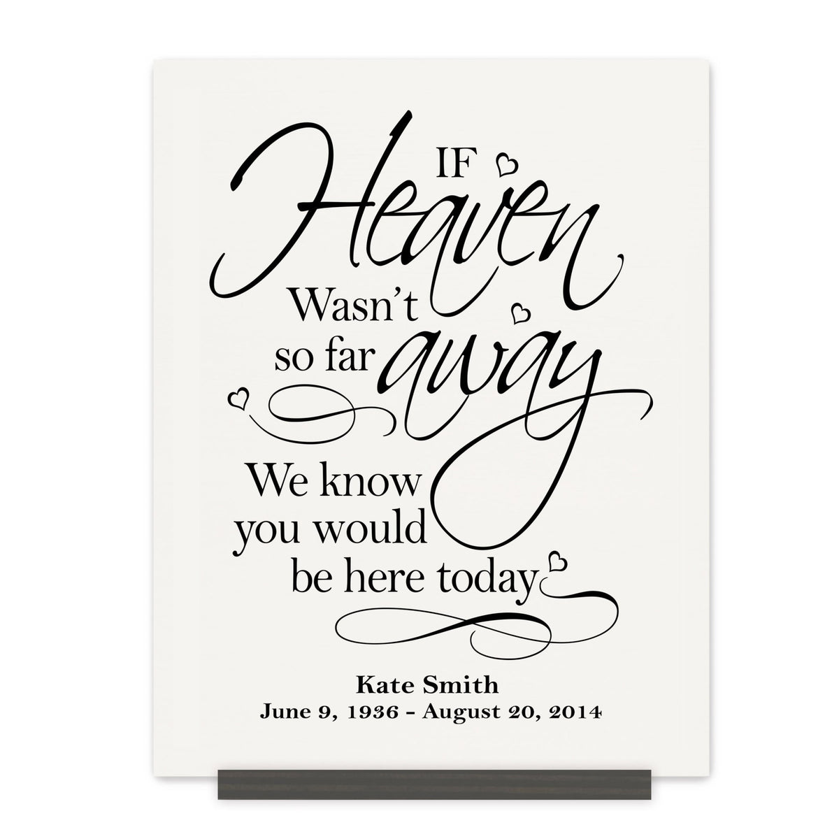 Custom Engraved Memorial Wooden Wall Plaque You Would Be Here 12x15 - LifeSong Milestones
