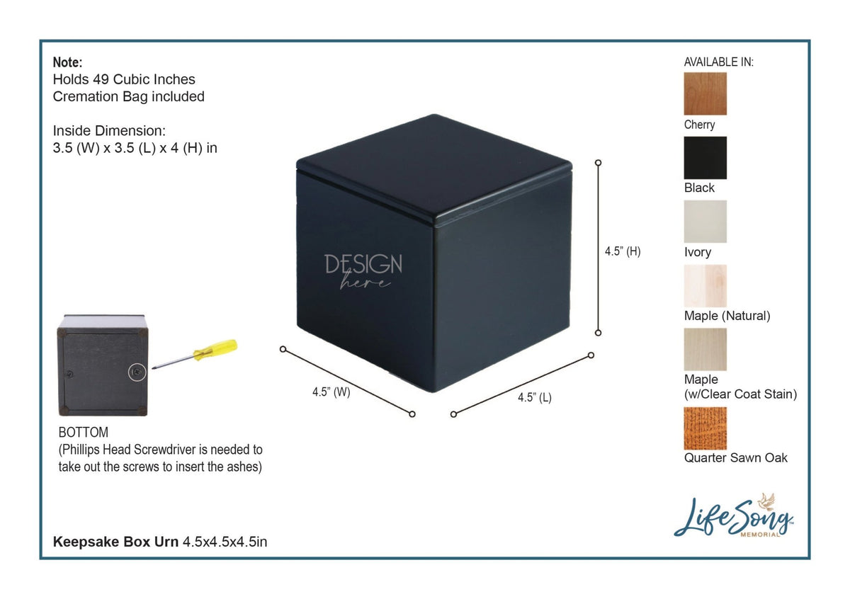 Custom Memorial Small Wooden Cremation Urn Box For Pet Ashes - If Love Could Have