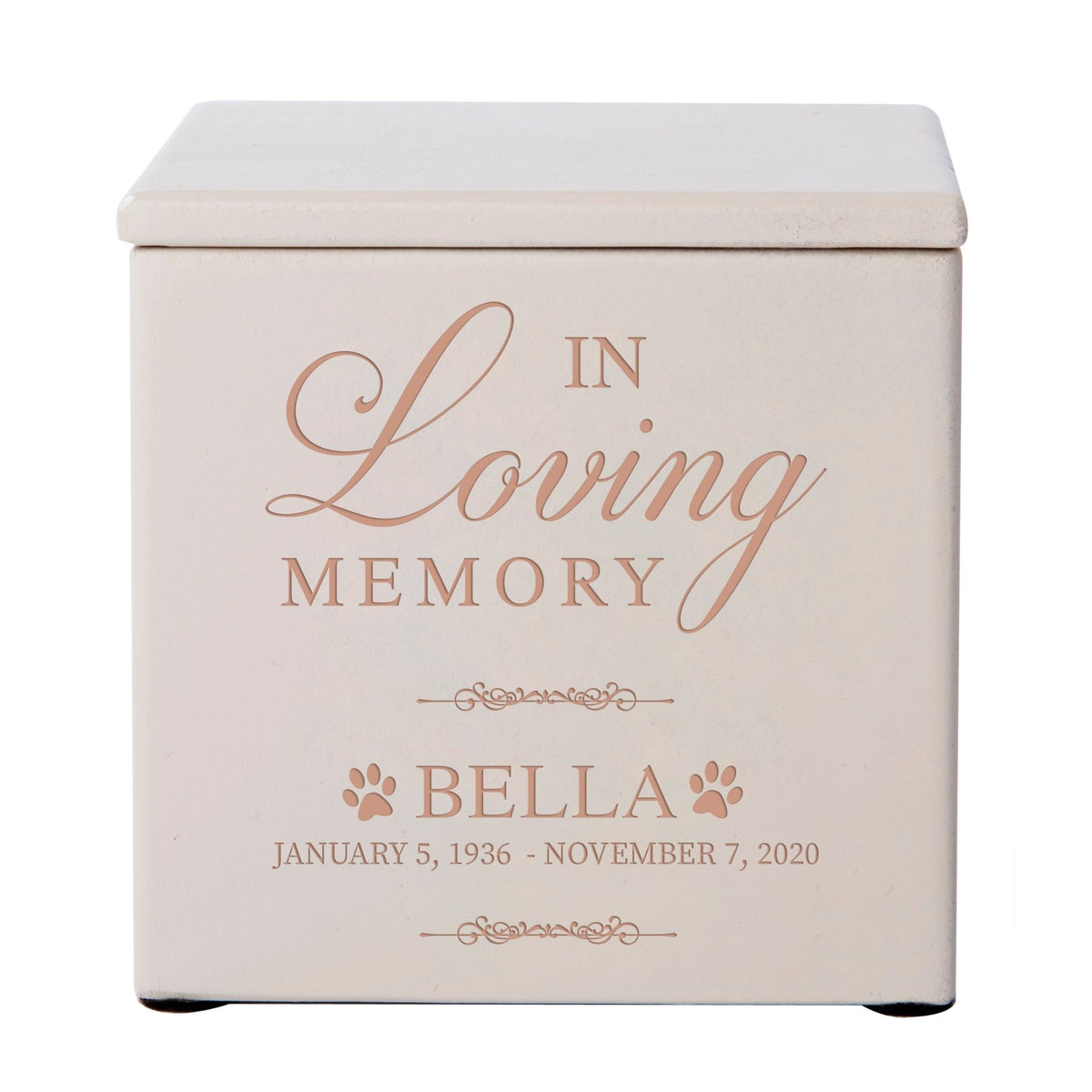 Custom Engraved Funeral Wooden Pet Urns for Dog