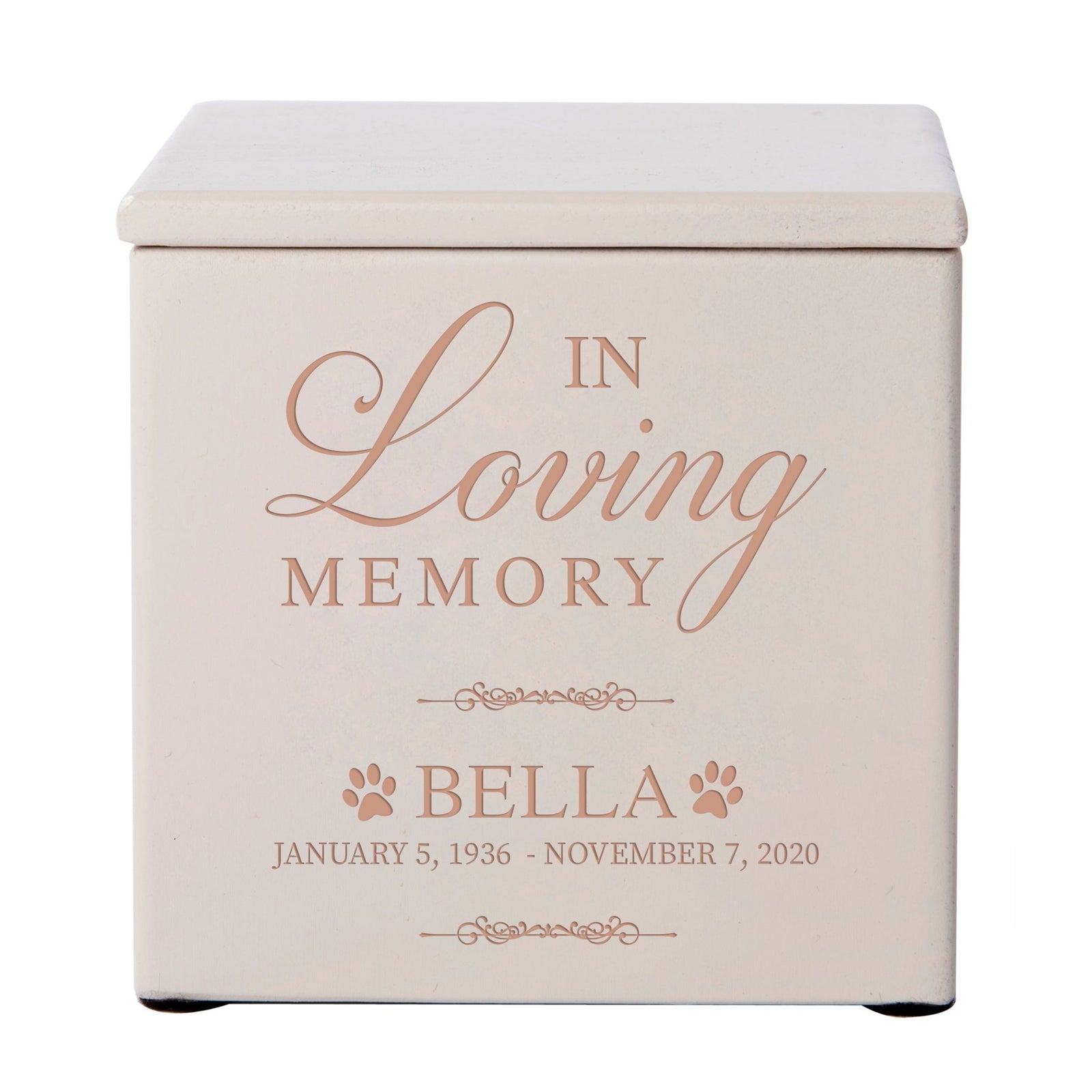 Custom Engraved Funeral Wooden Pet Urns for Dog