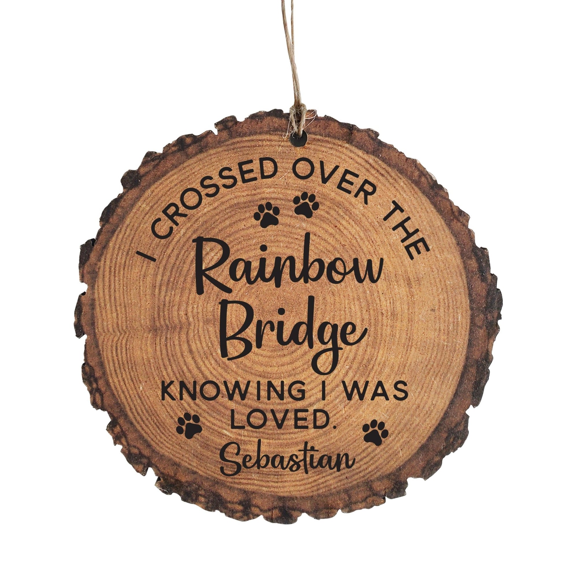 Custom Engraved Pet Memorial “Rainbow Bridge” Barky Ornament Bereavement Sympathy Gift
