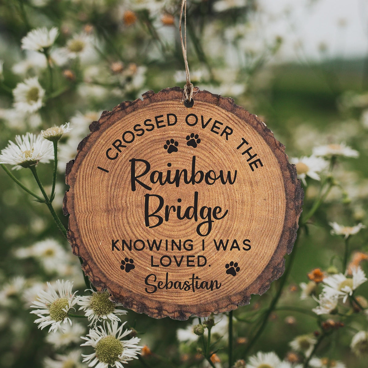 Custom Engraved Pet Memorial “Rainbow Bridge” Barky Ornament Bereavement Sympathy Gift - LifeSong Milestones