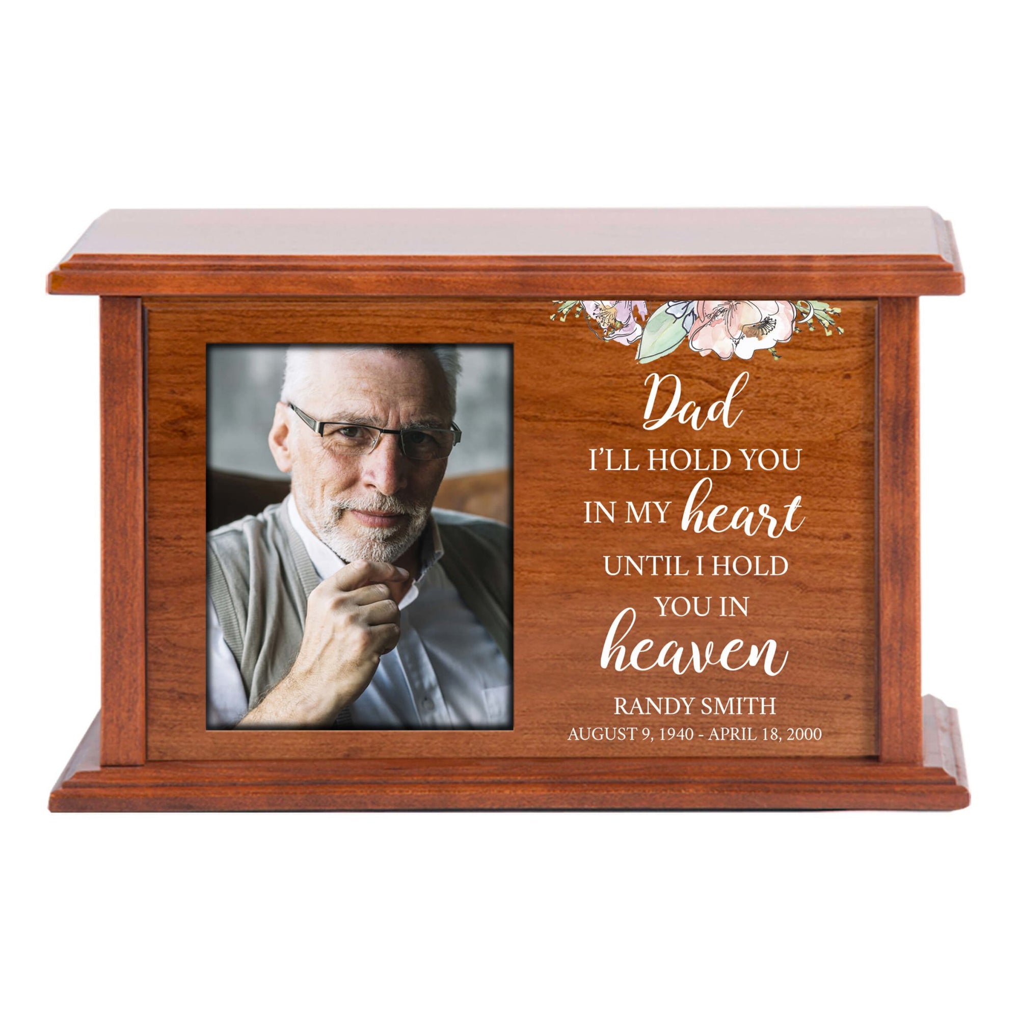 Custom Engraved Photo Cremation Urn - I'll Hold You In My Heart - LifeSong Milestones