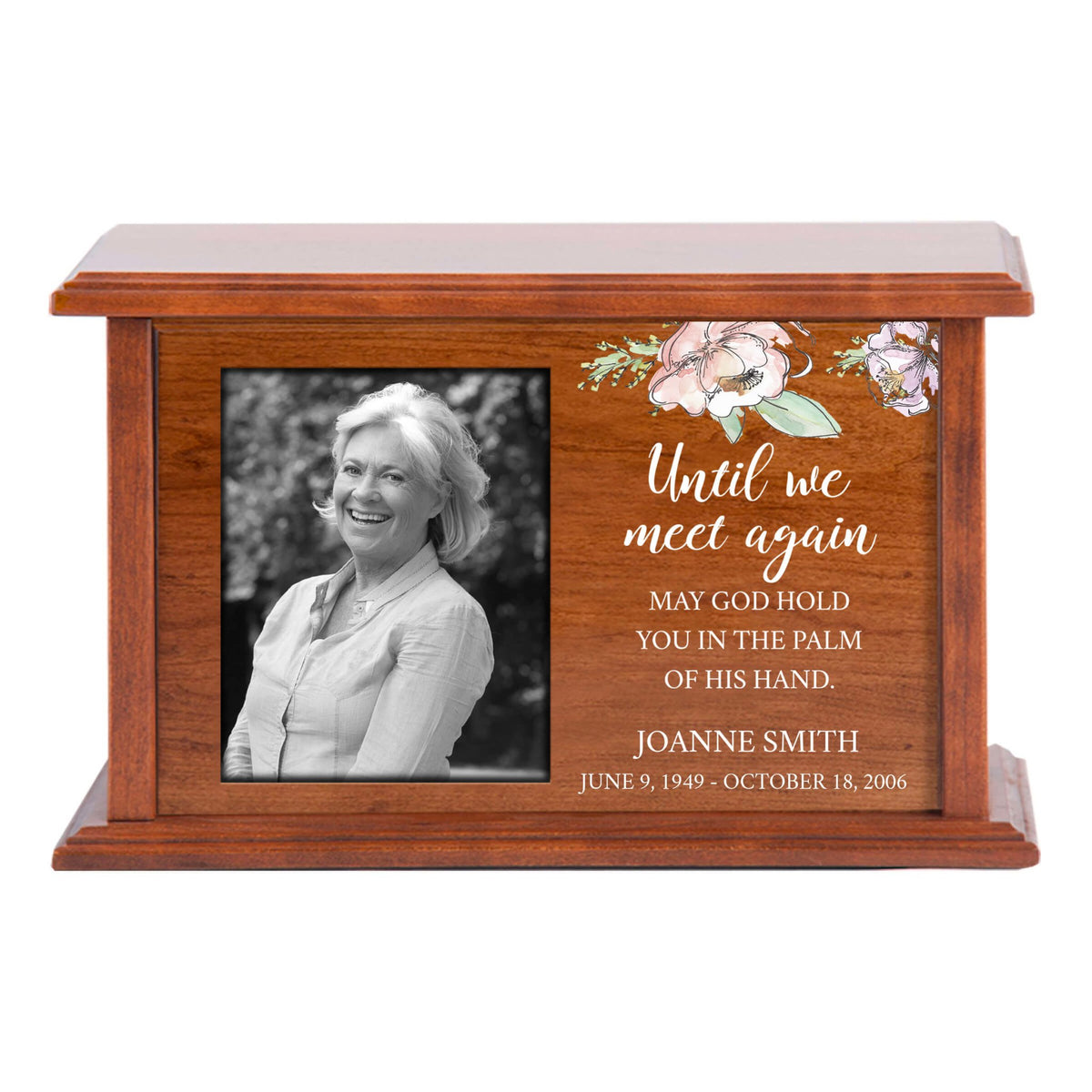 Custom Engraved Photo Cremation Urn - Until We Meet Again - LifeSong Milestones