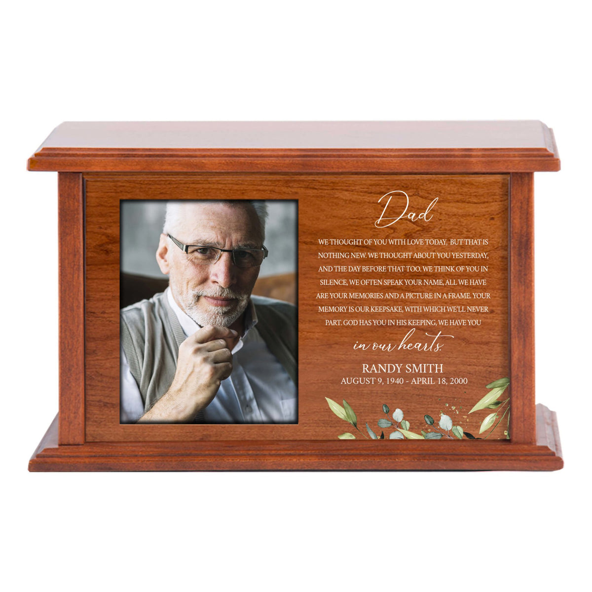 Customized Photo Cremation Urn Box for dad