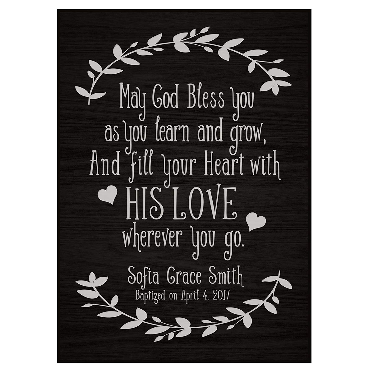 Lifesong Milestones Baptism Wooden Wall Plaque Home Decor Gift For Godchild