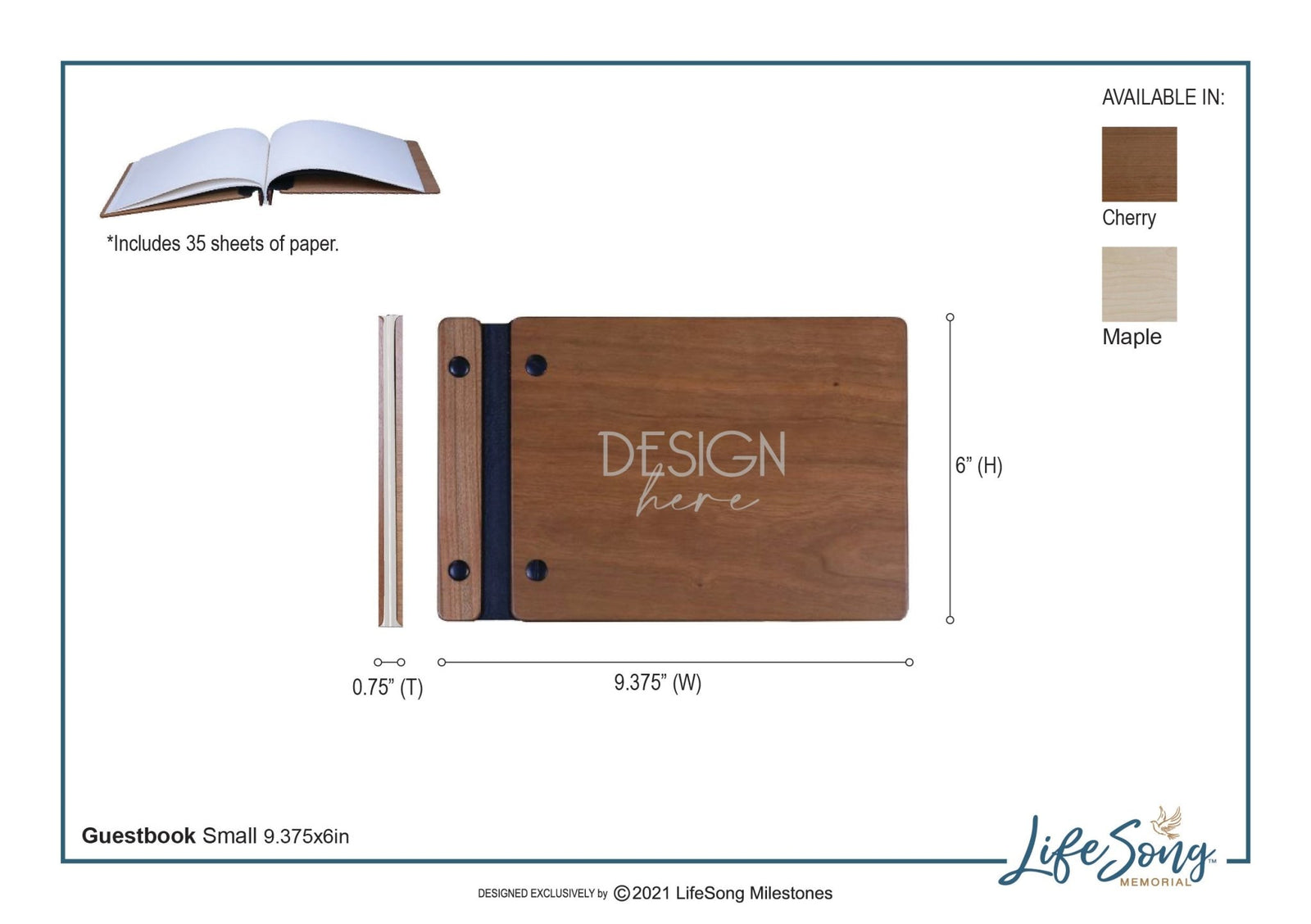 Custom Engraved Wooden Memorial Guestbook 9.375” x 6” x .75” If Love Could Have Saved You - LifeSong Milestones