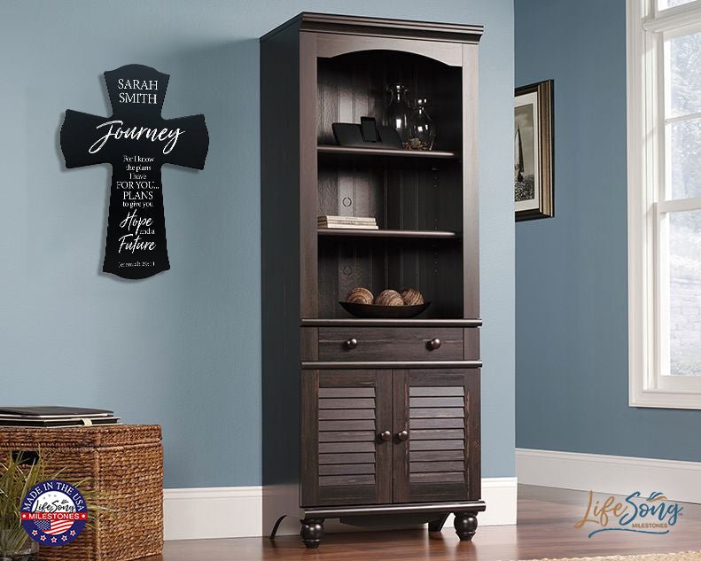 Custom Every Day Wall Cross - For I Know The Plans - Jeremiah 29:11 - LifeSong Milestones