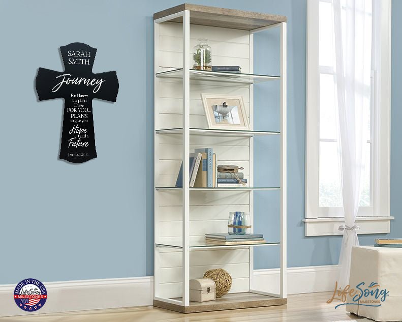 Custom Every Day Wall Cross - For I Know The Plans - Jeremiah 29:11 - LifeSong Milestones