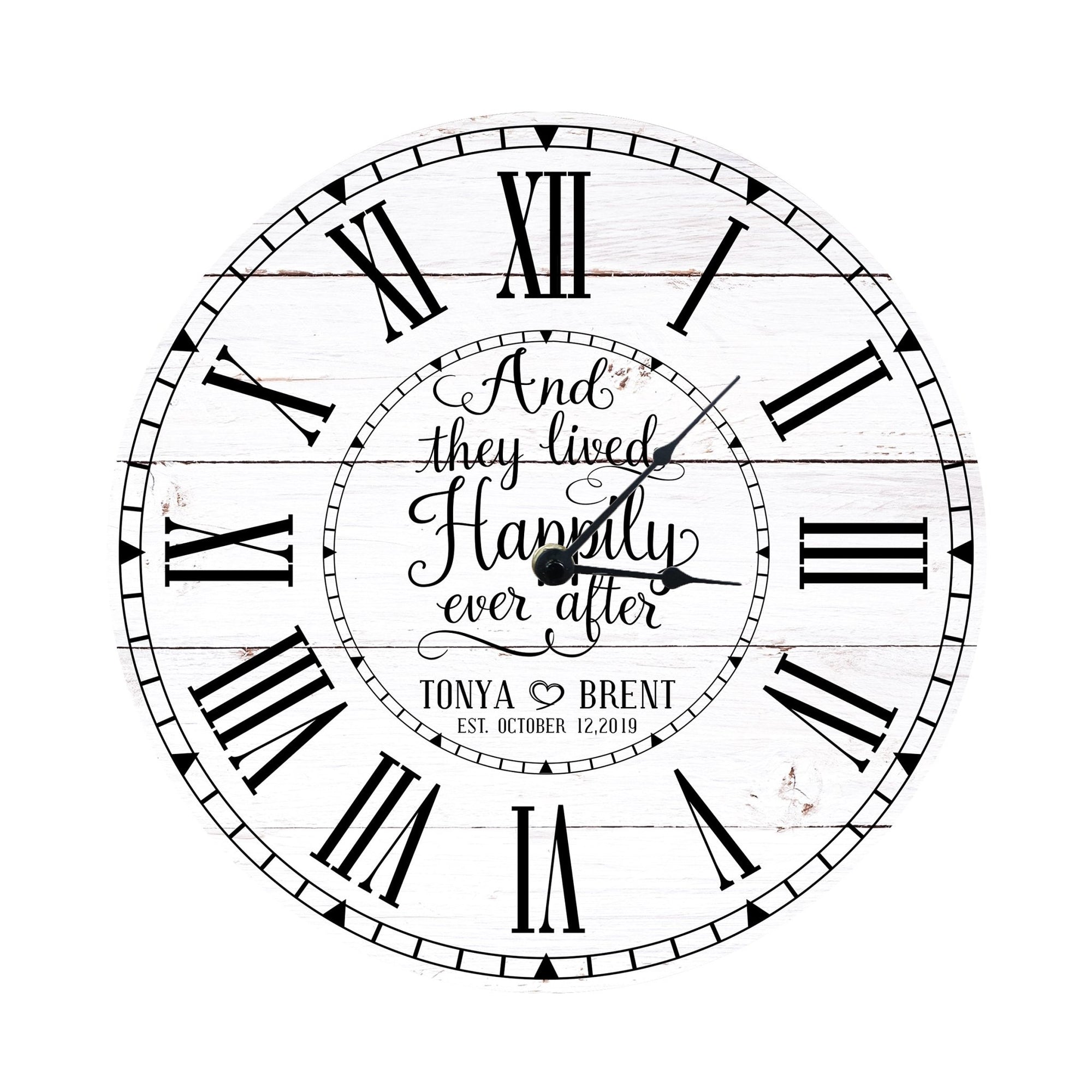 Custom Everyday Home and Family Clock 12” x .0125” And They Lived - LifeSong Milestones