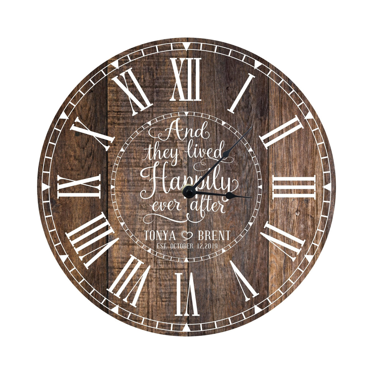 Custom Everyday Home and Family Clock 12” x .0125” And They Lived - LifeSong Milestones