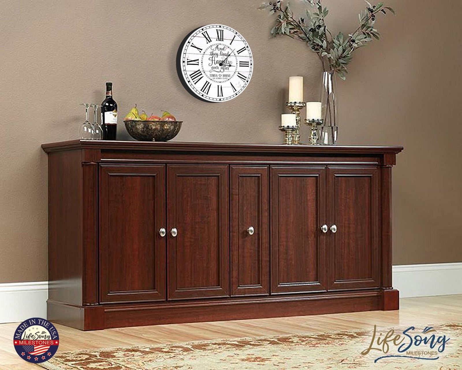 Custom Everyday Home and Family Clock 12” x .0125” And They Lived - LifeSong Milestones