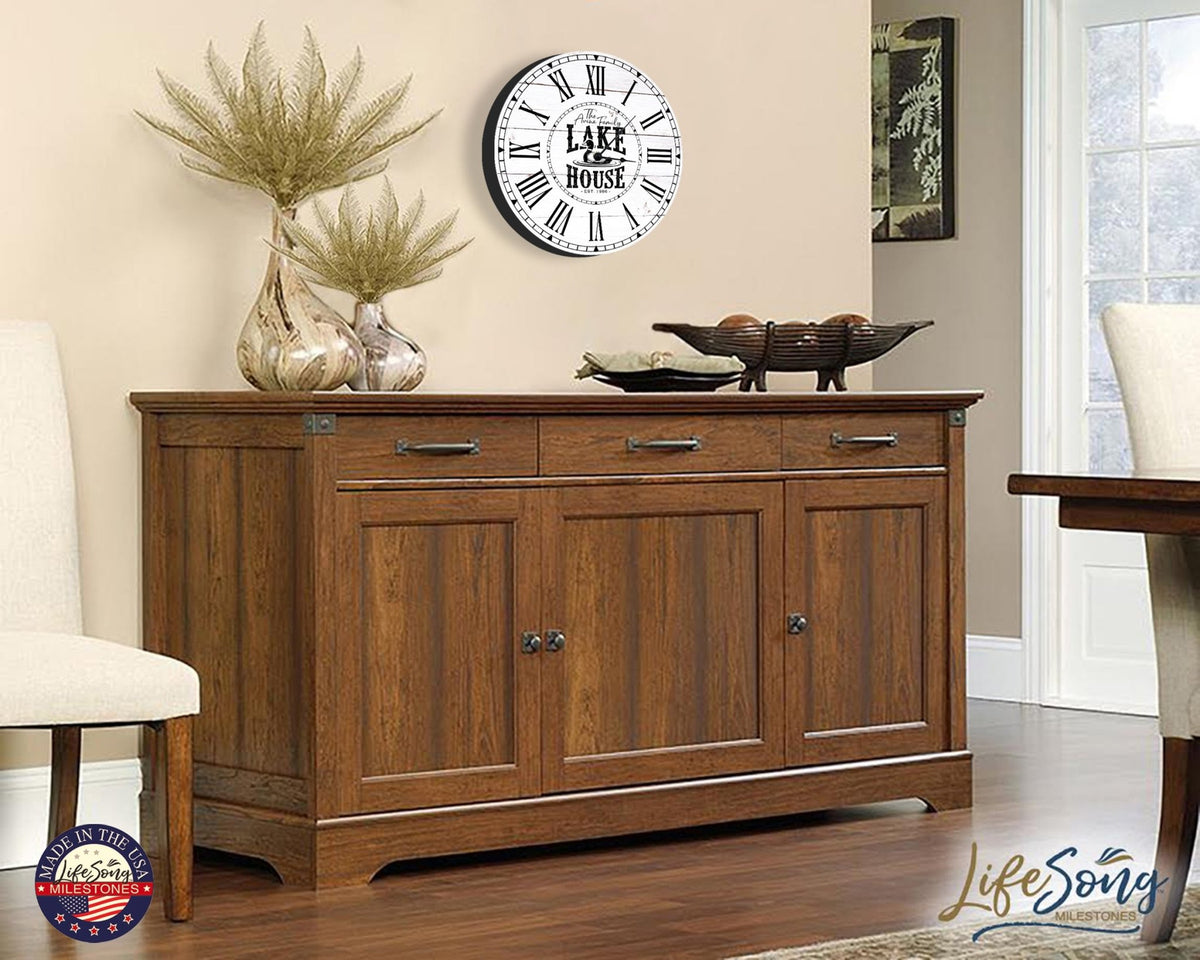 Custom Everyday Home and Family Clock 12” x .0125” Lakehouse (Duck) - LifeSong Milestones