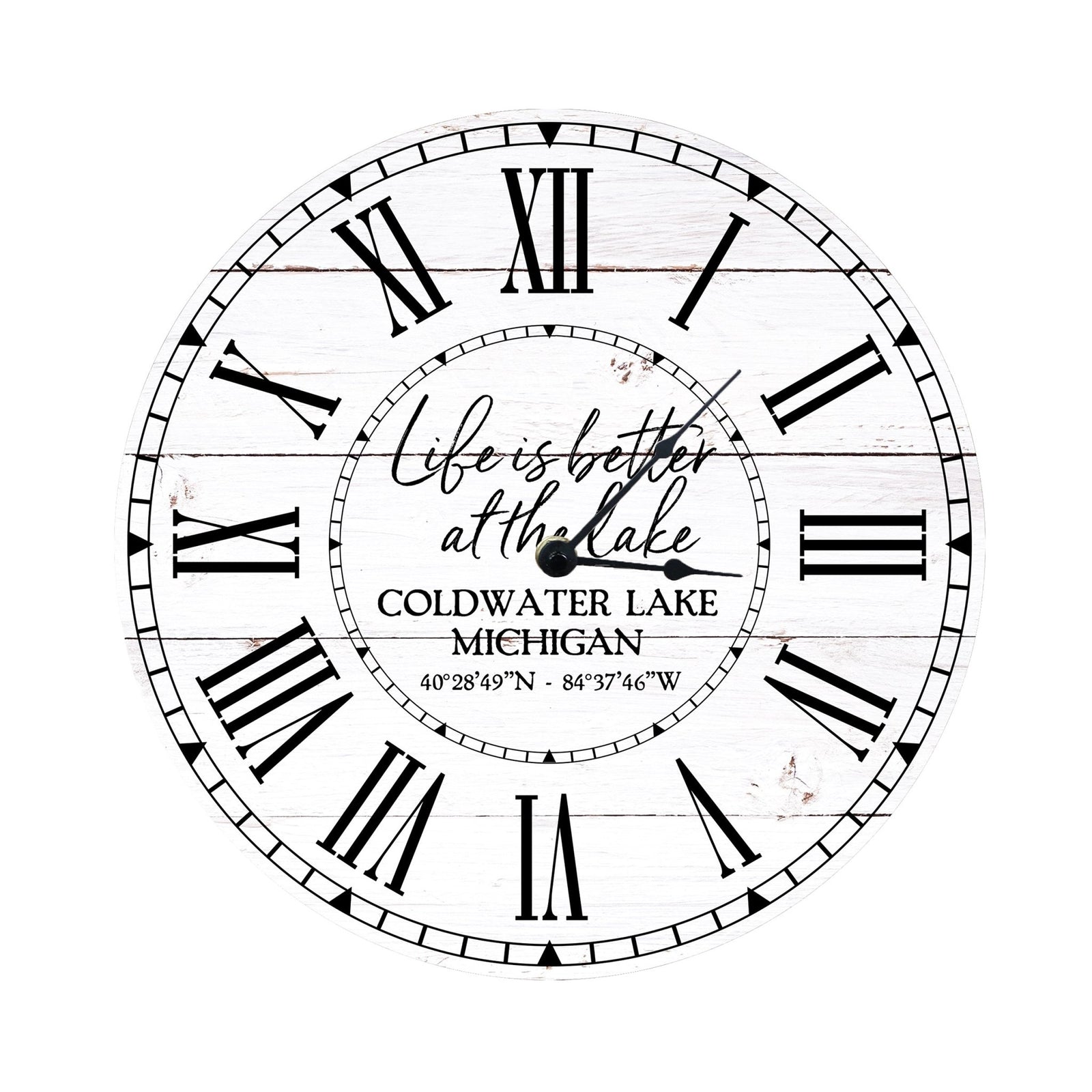 Custom Everyday Home and Family Clock 12” x .0125” Life Is Better - LifeSong Milestones