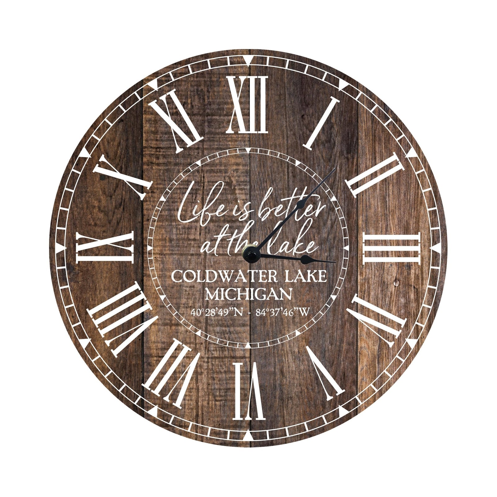 Custom Everyday Home and Family Clock 12” x .0125” Life Is Better - LifeSong Milestones