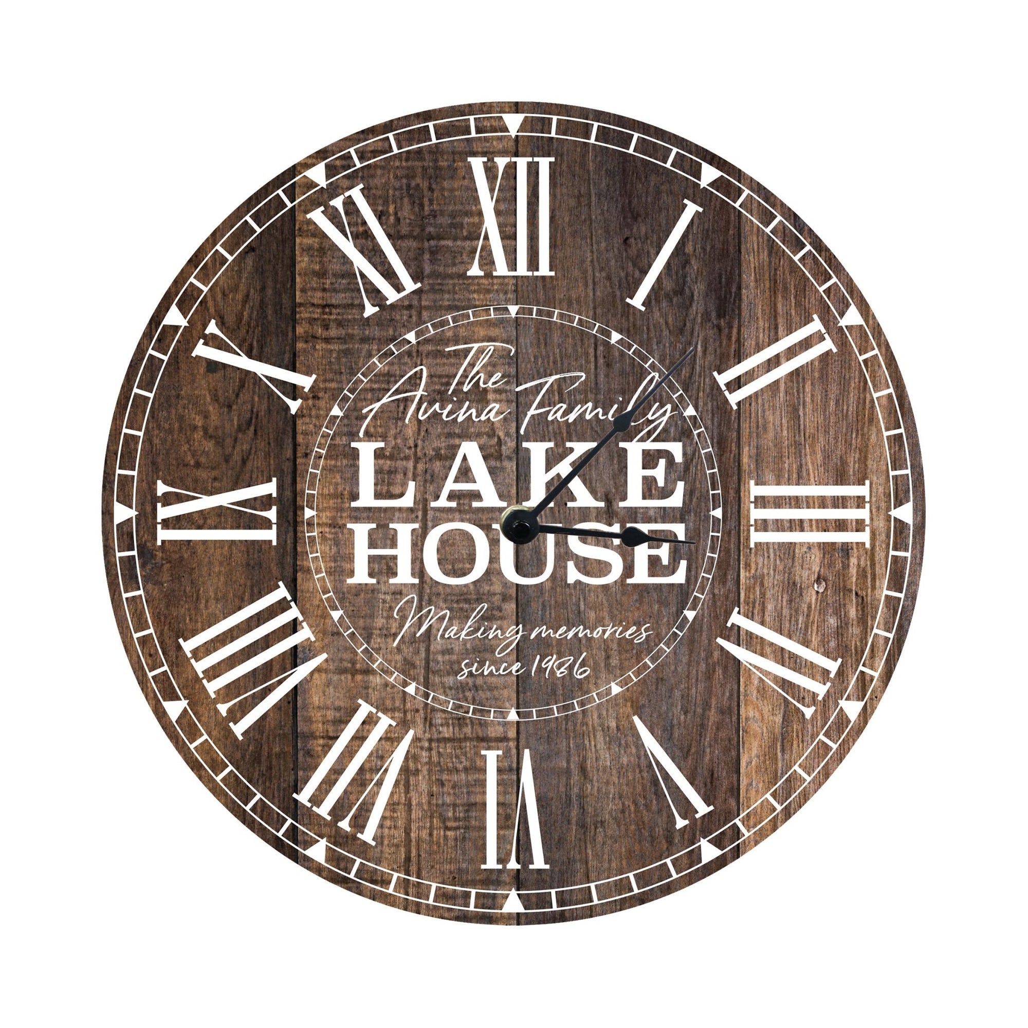 Custom Everyday Home and Family Clock 12” x .0125” Making Memories - LifeSong Milestones