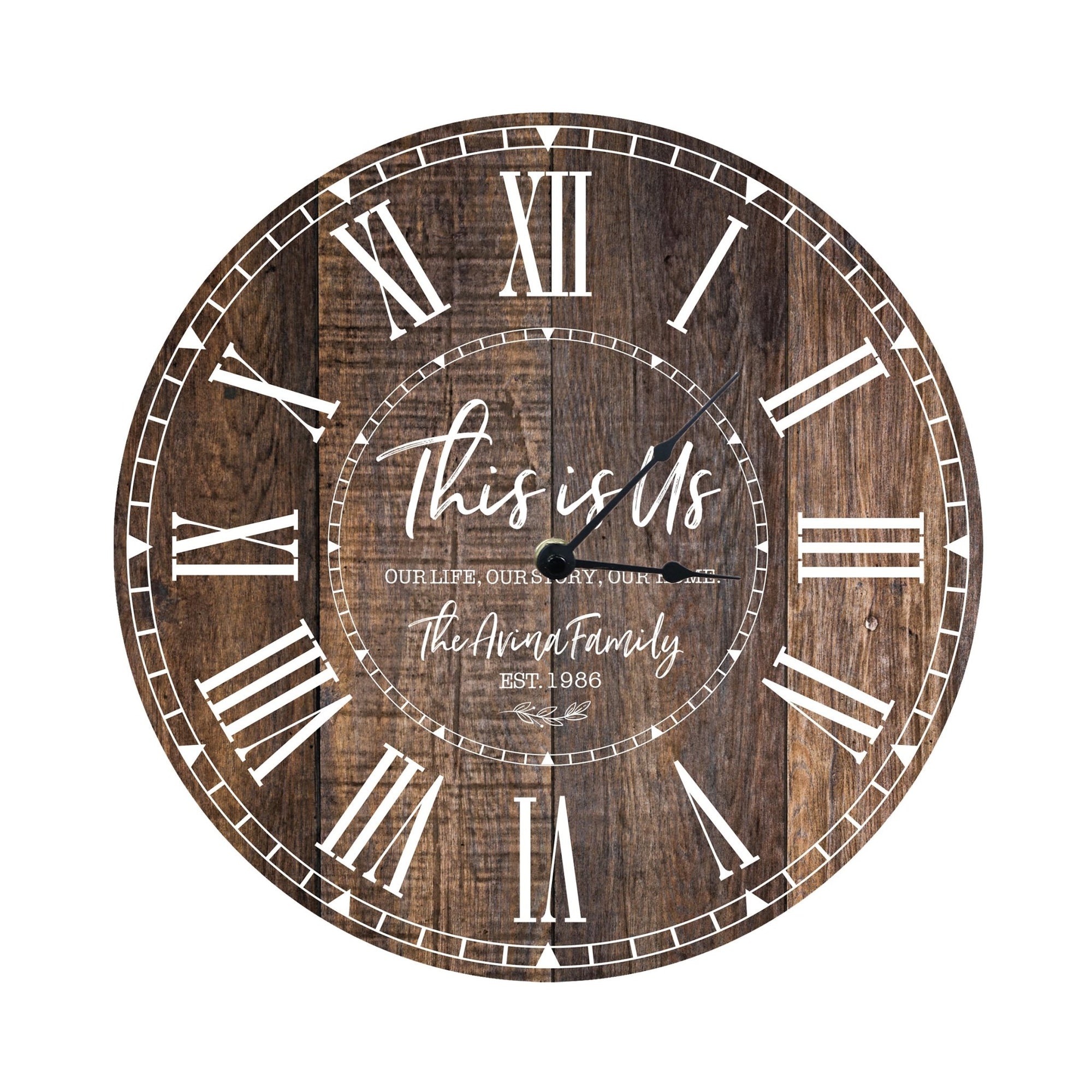 Custom Everyday Home and Family Clock 12” x .0125” This Is Us - LifeSong Milestones